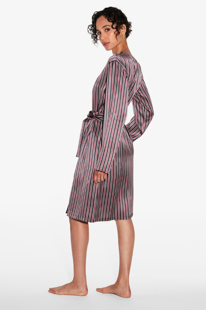La Perla  Silk Striped Short Robe
