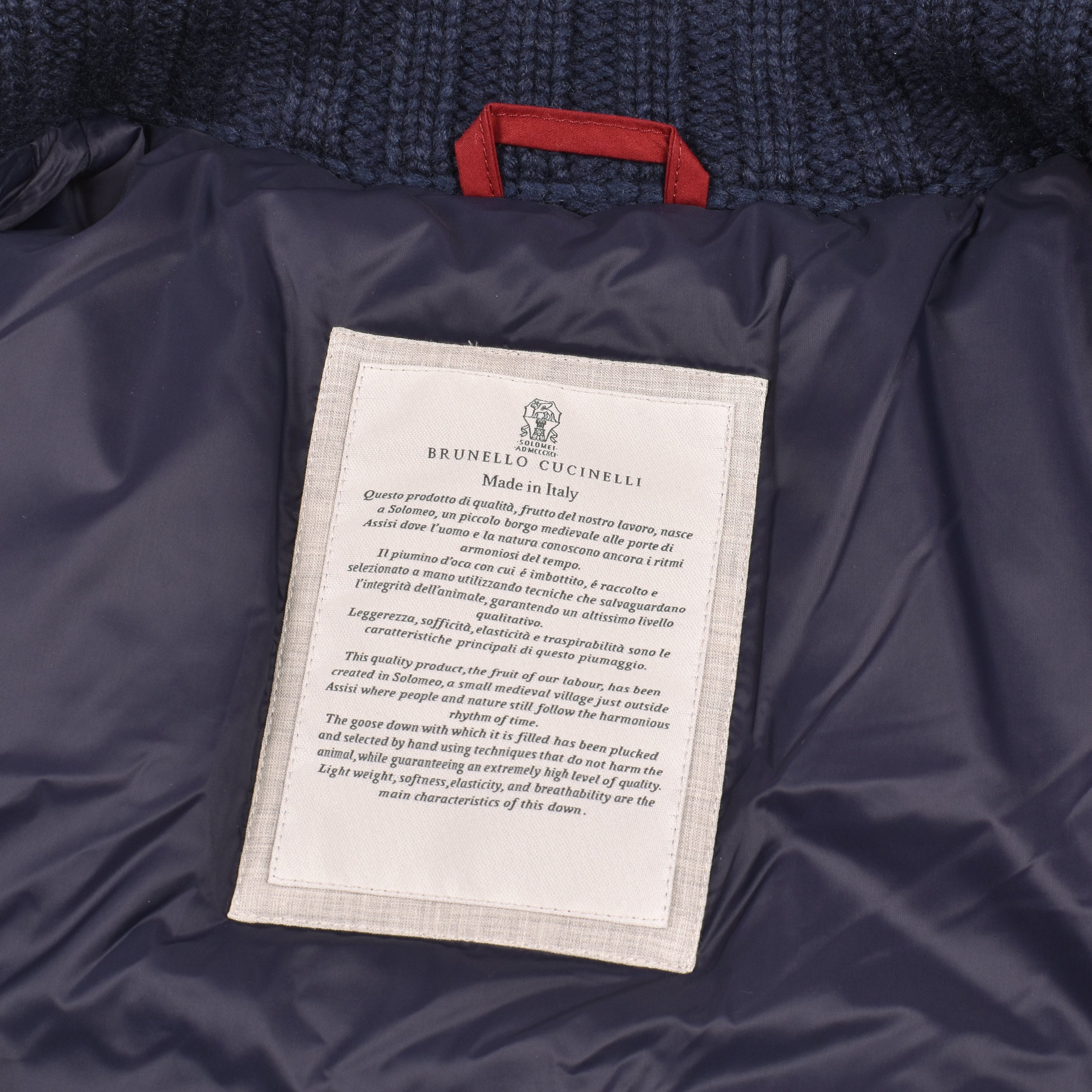 BRUNELLO CUCINELLI MEN'S NAVY WOOL ZIP KNIT JACKET