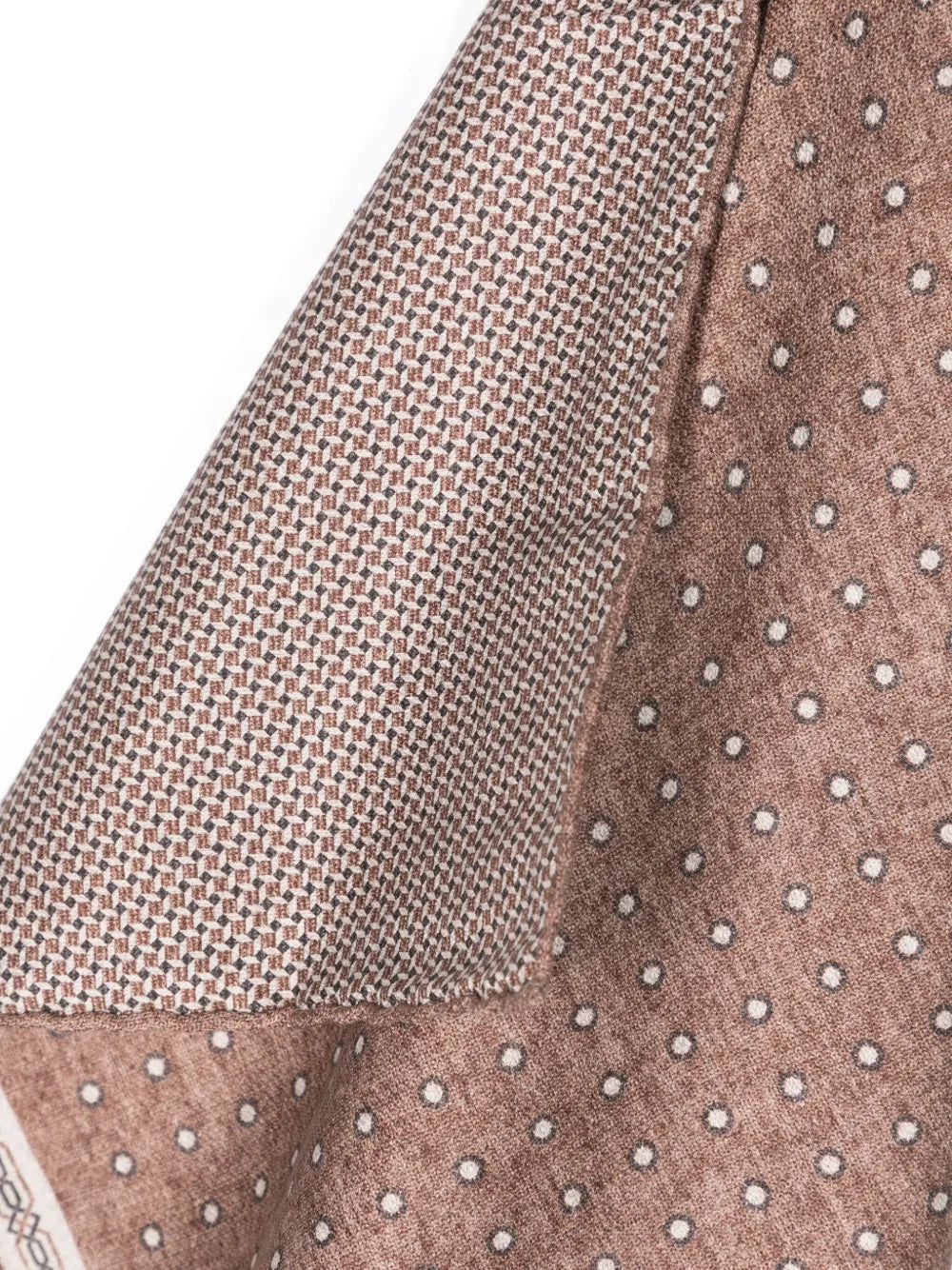 BRUNELLO CUCINELLI MEN'S CIGAR SILK POLKA DOT POCKET SQUARE