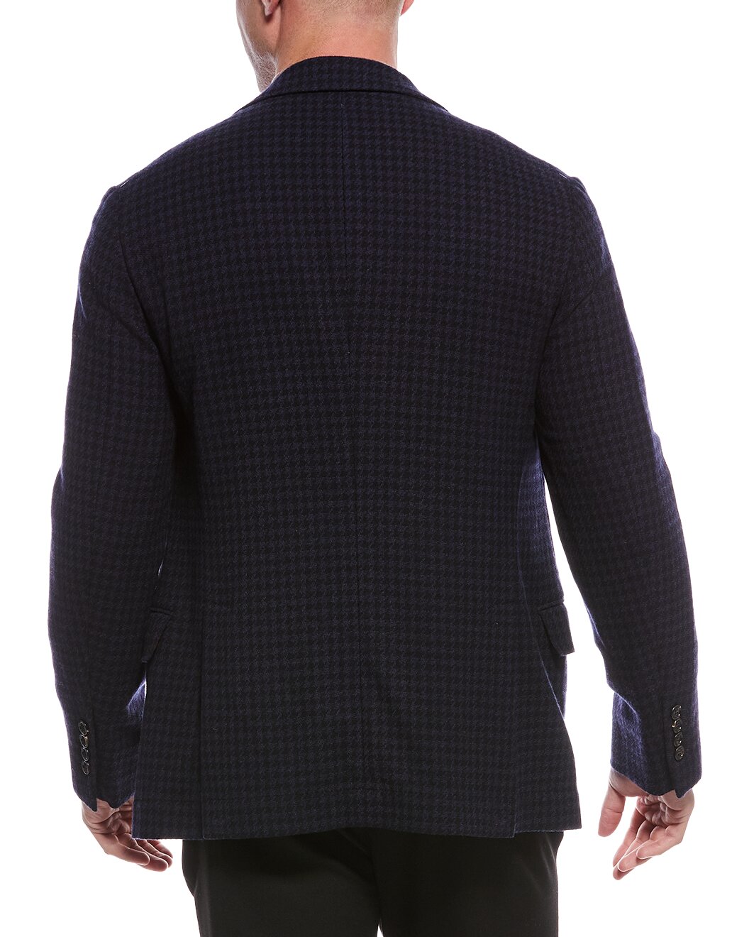 BRUNELLO CUCINELLI MEN'S NAVY WOOL TAILORED BLAZER
