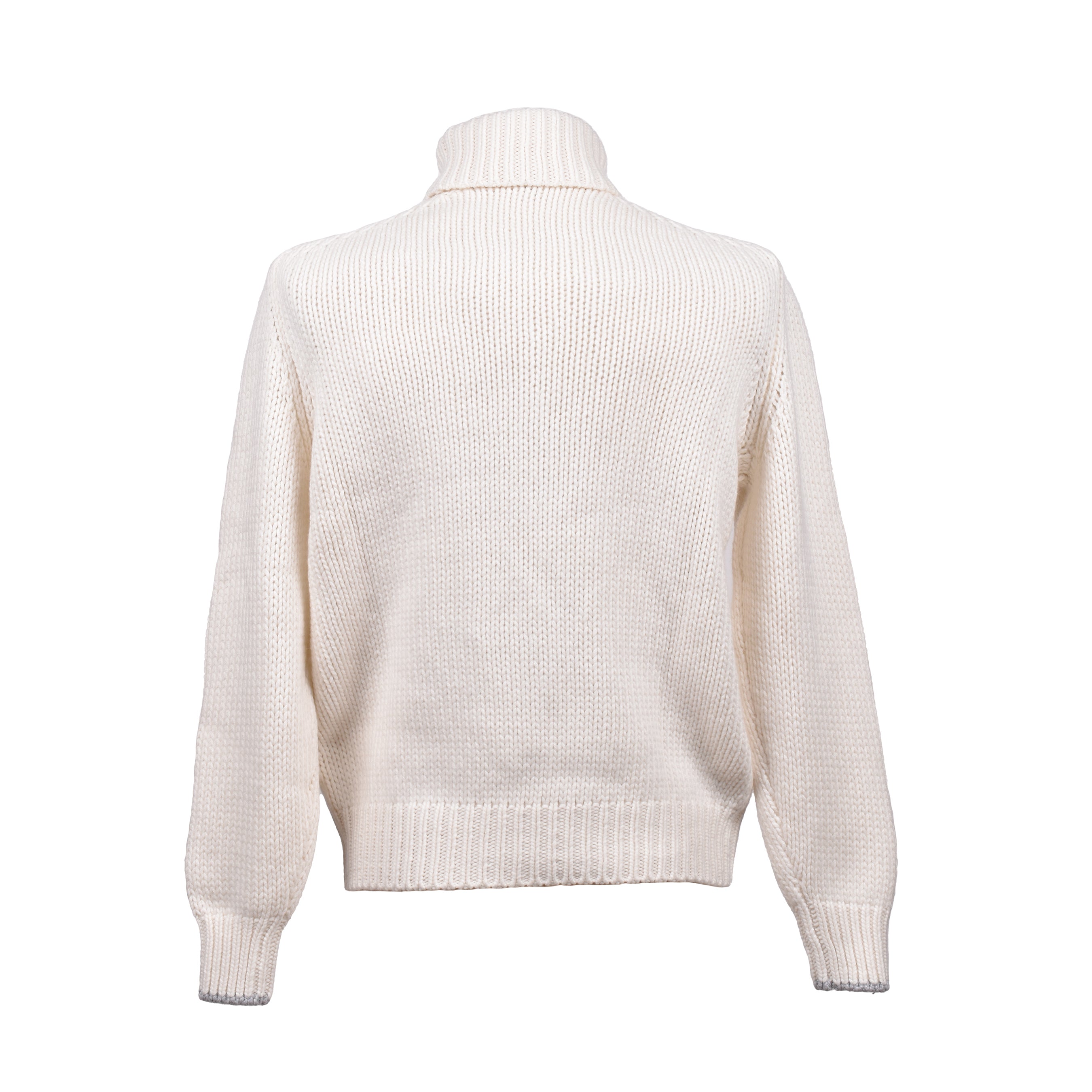 BRUNELLO CUCINELLI MEN'S CREAM CASHMERE CABLE KNIT TURTLENECK