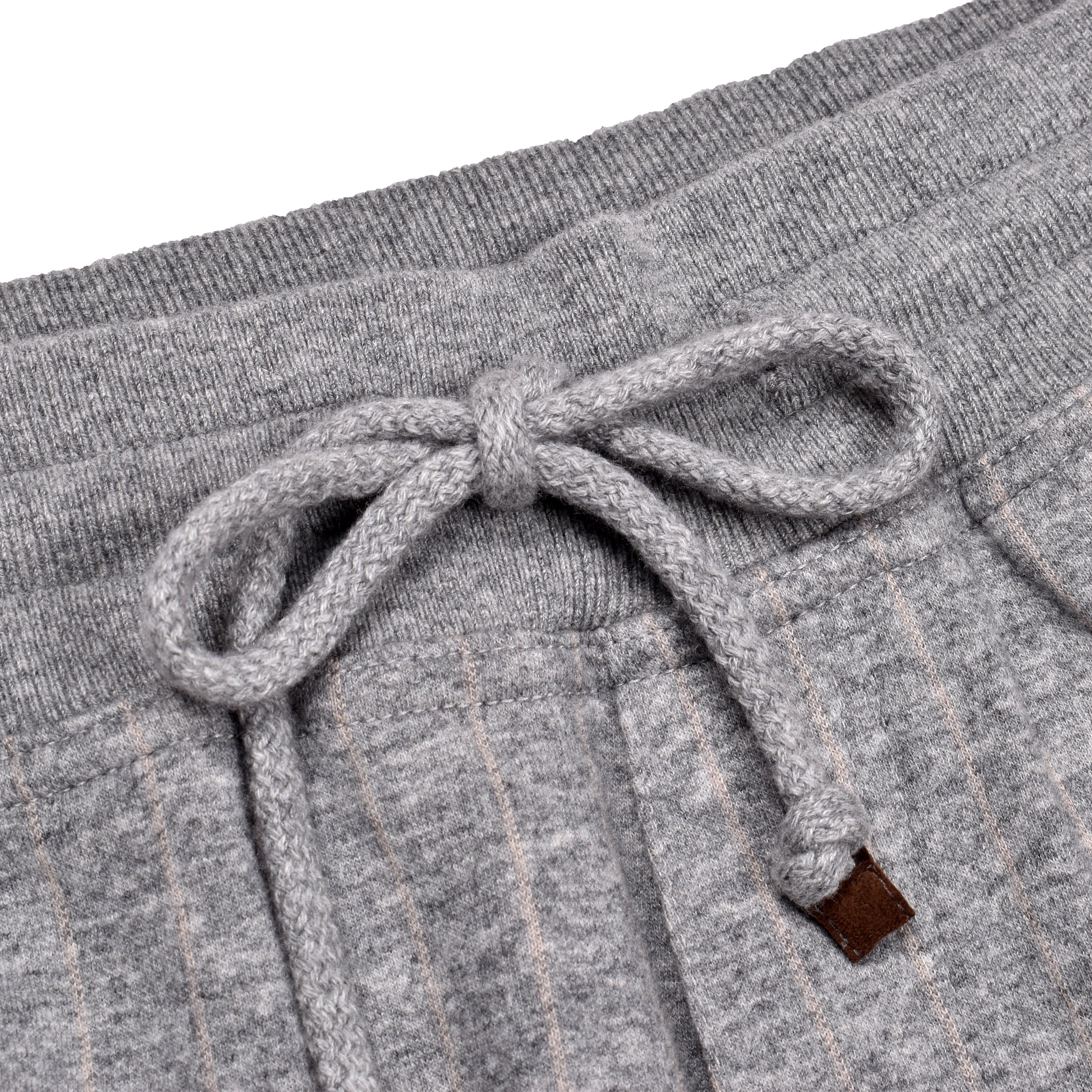 BRUNELLO CUCINELLI MEN'S PEARL GREY CASHMERE BLEND TROUSERS