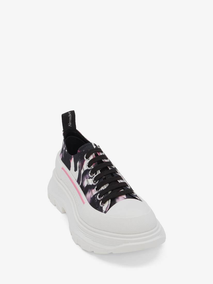 Alexander McQueen  Women's Tread Slick Watercolour Graffiti Lace Up in Multicolour
