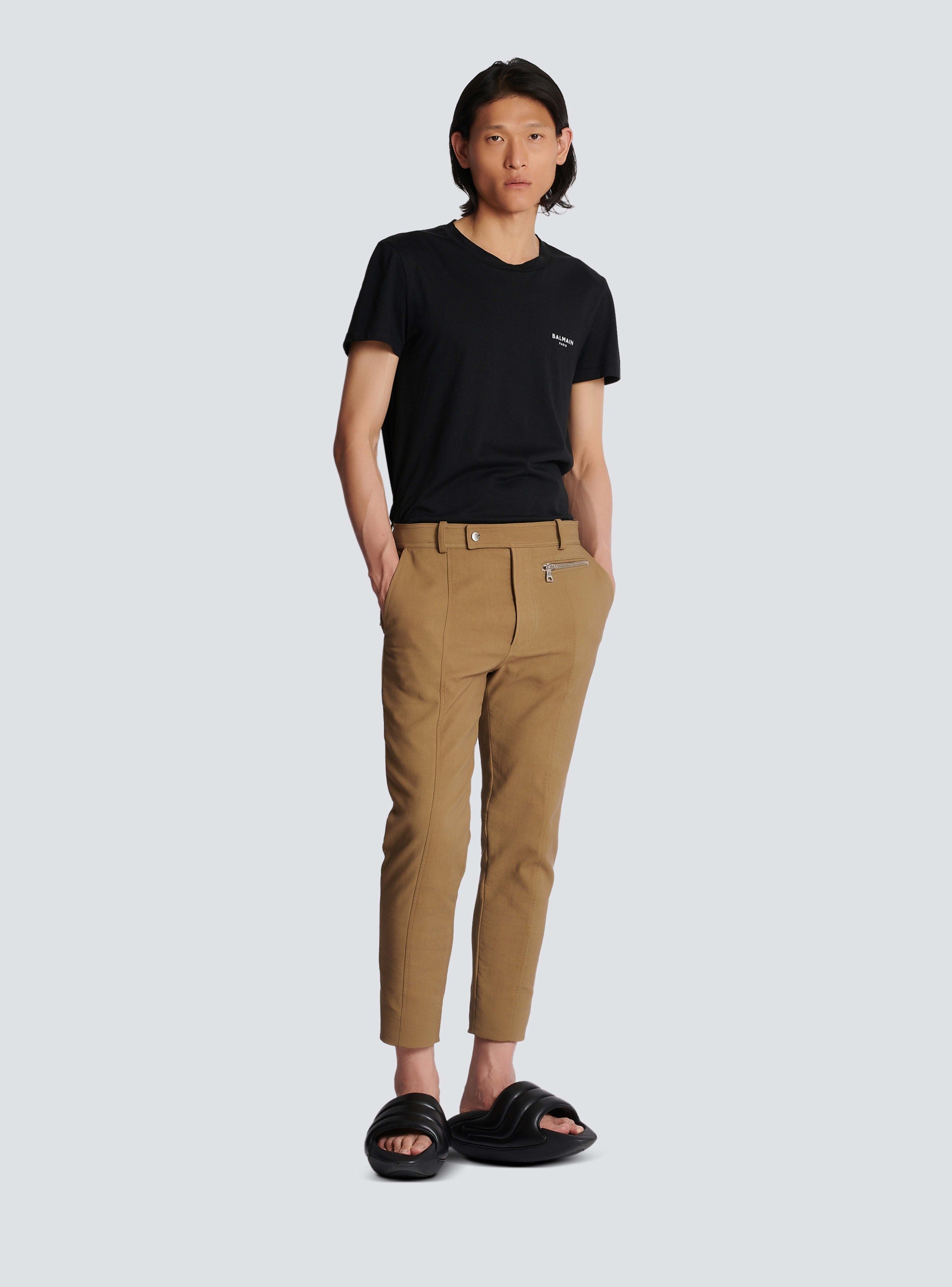 BALMAIN MEN'S STRAIGHT TECHNICAL COTTON RIDER PANTS NWT