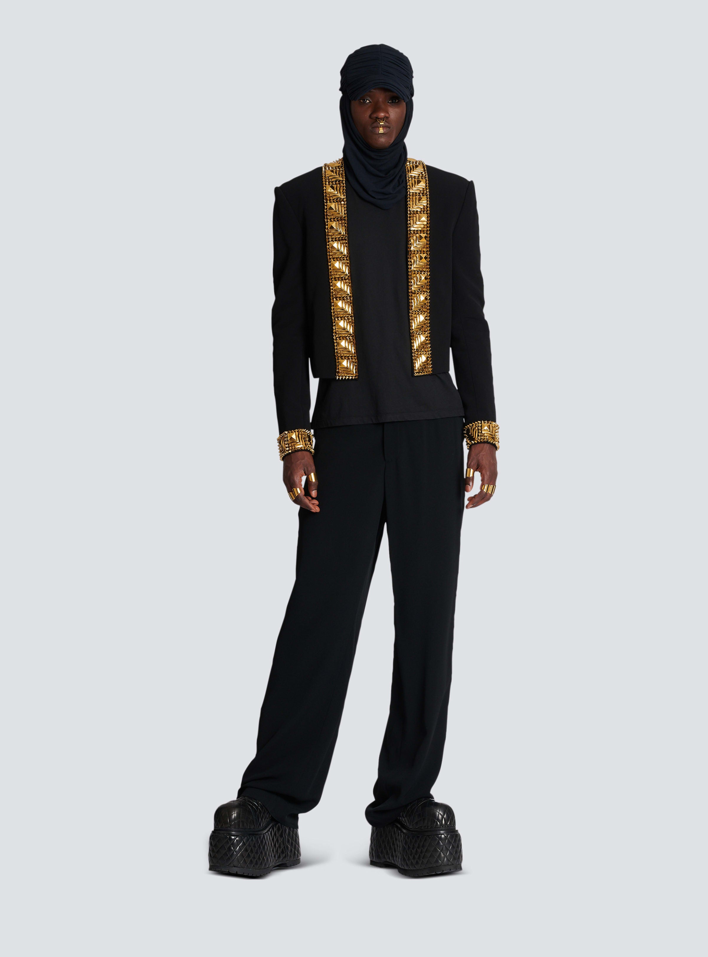 BALMAIN MEN'S CREPE LOOSE PANTS NWT