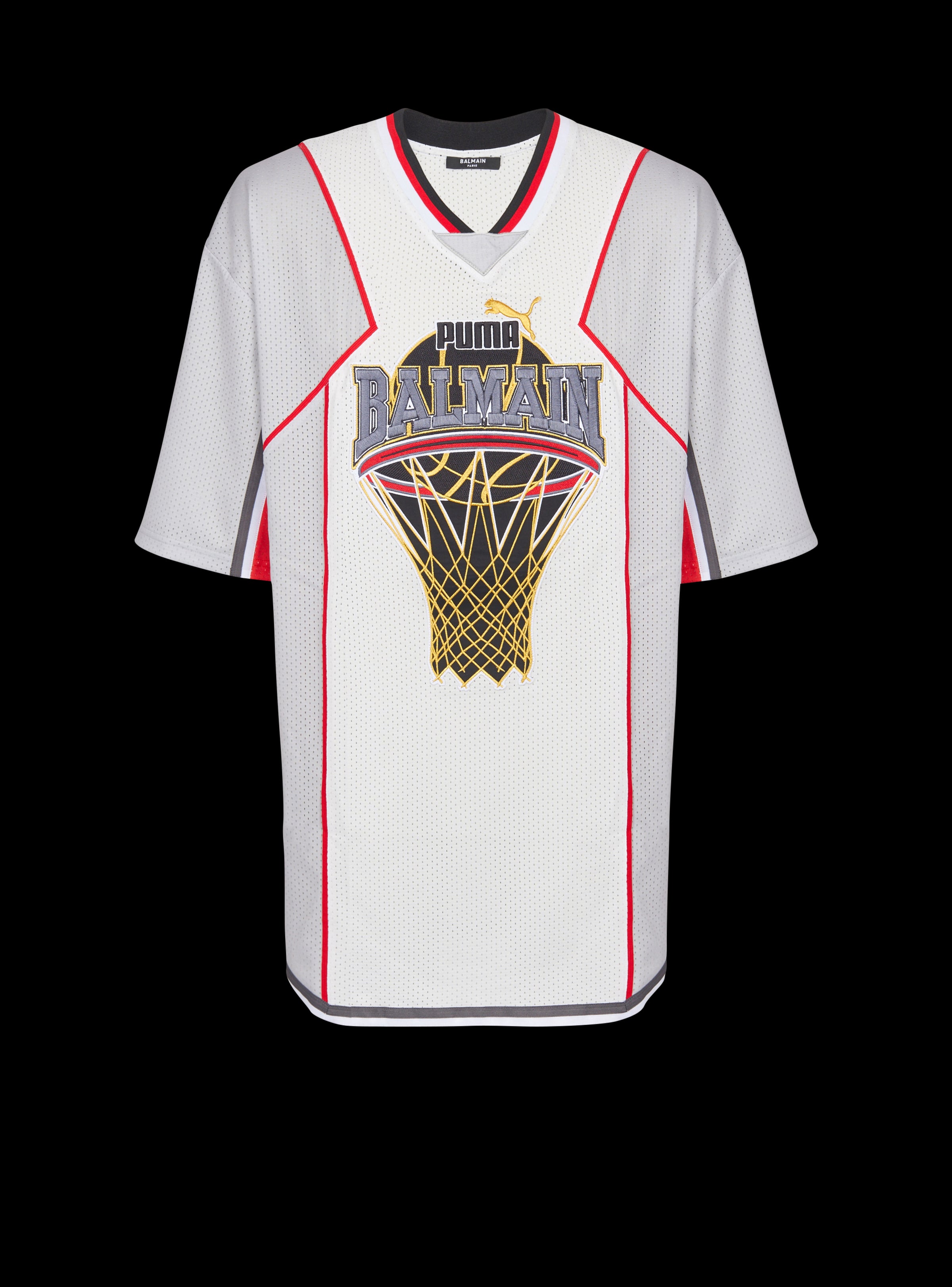 BALMAIN MEN'S BALMAIN X PUMA TECHNICAL T-SHIRT NWT