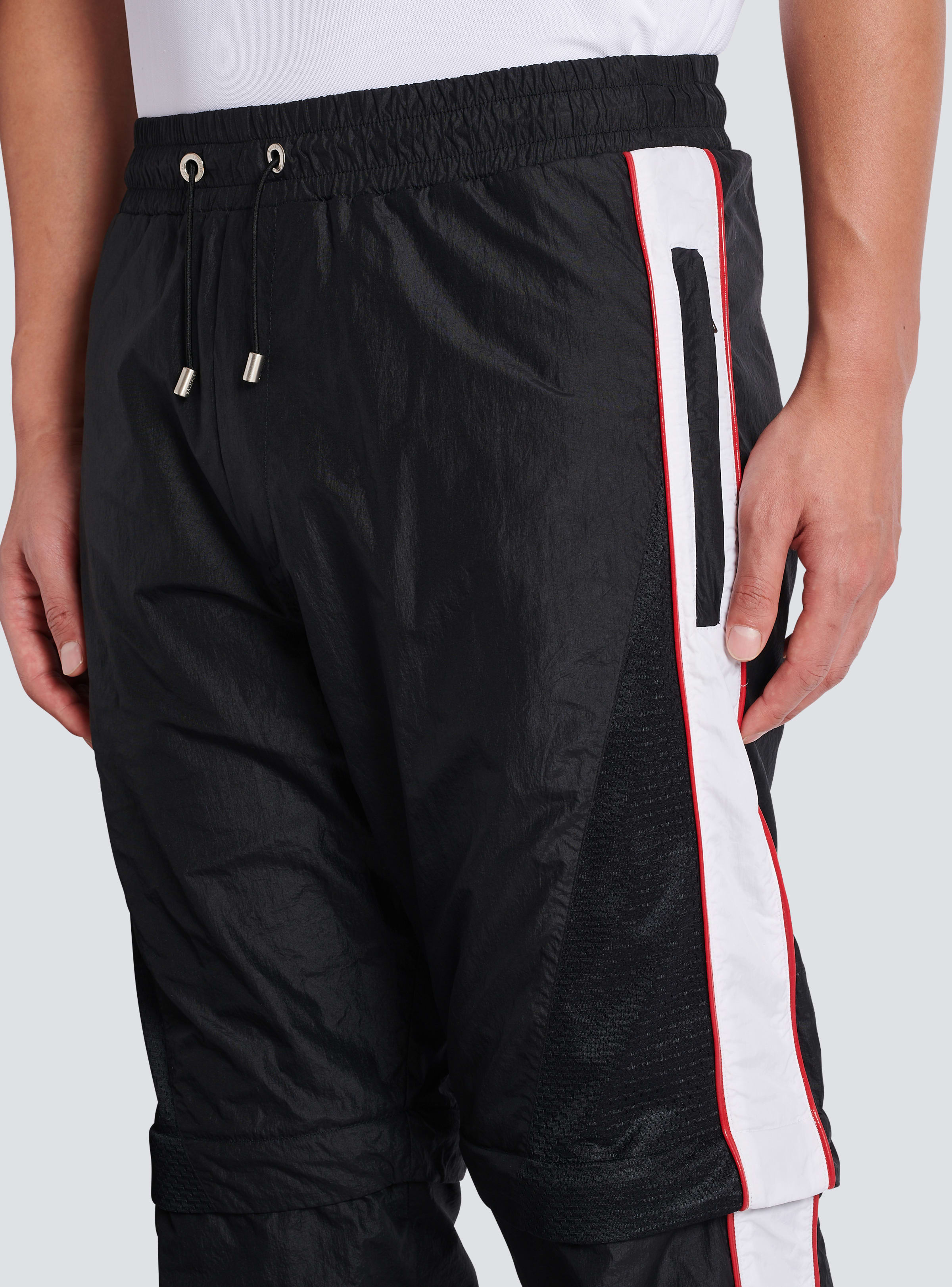 BALMAIN MEN'S BALMAIN X PUMA 2 IN 1 NYLON TRACKPANTS NWT