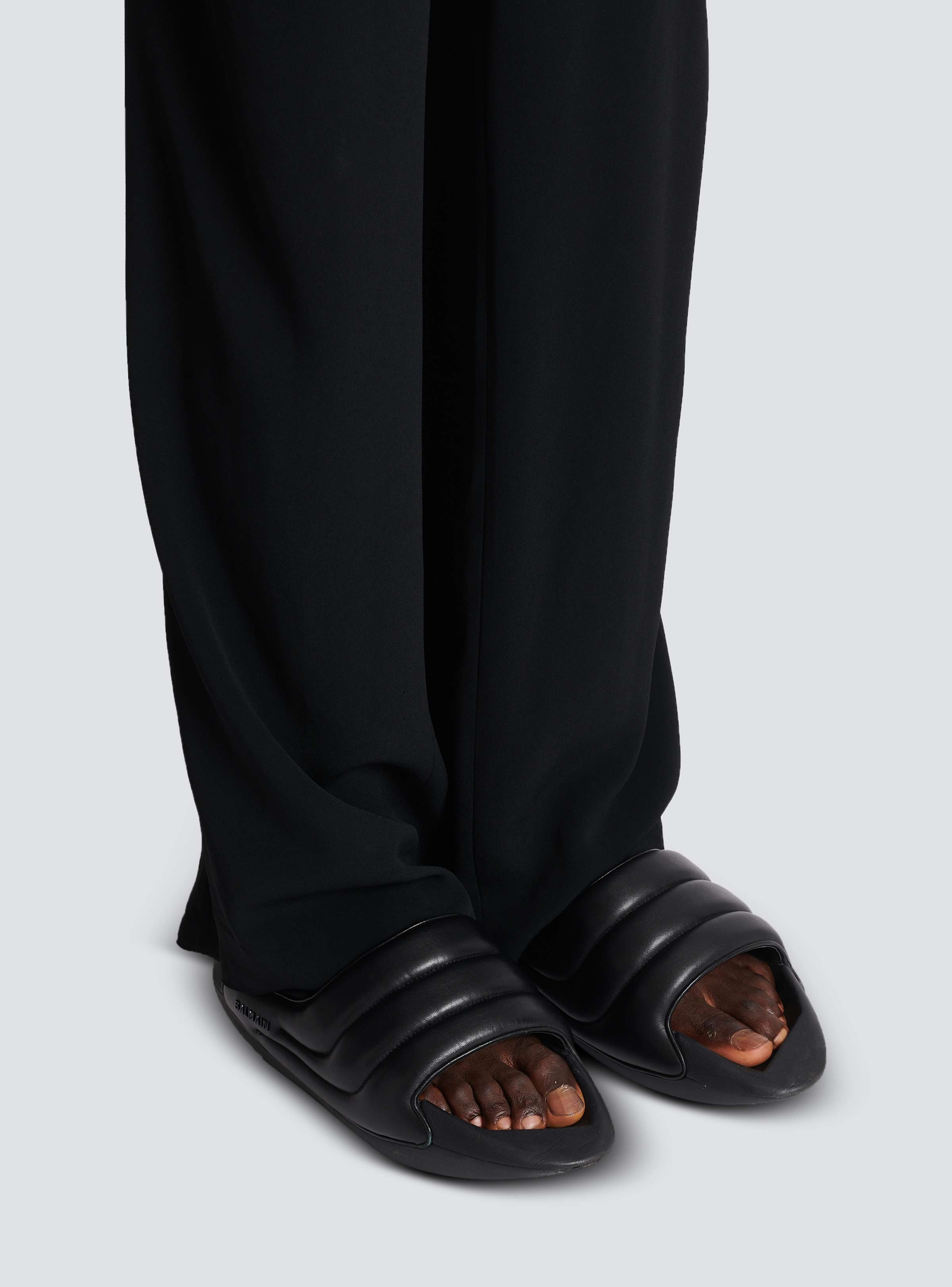 BALMAIN MEN'S B-IT-QUILTED LAMBSKIN NWT