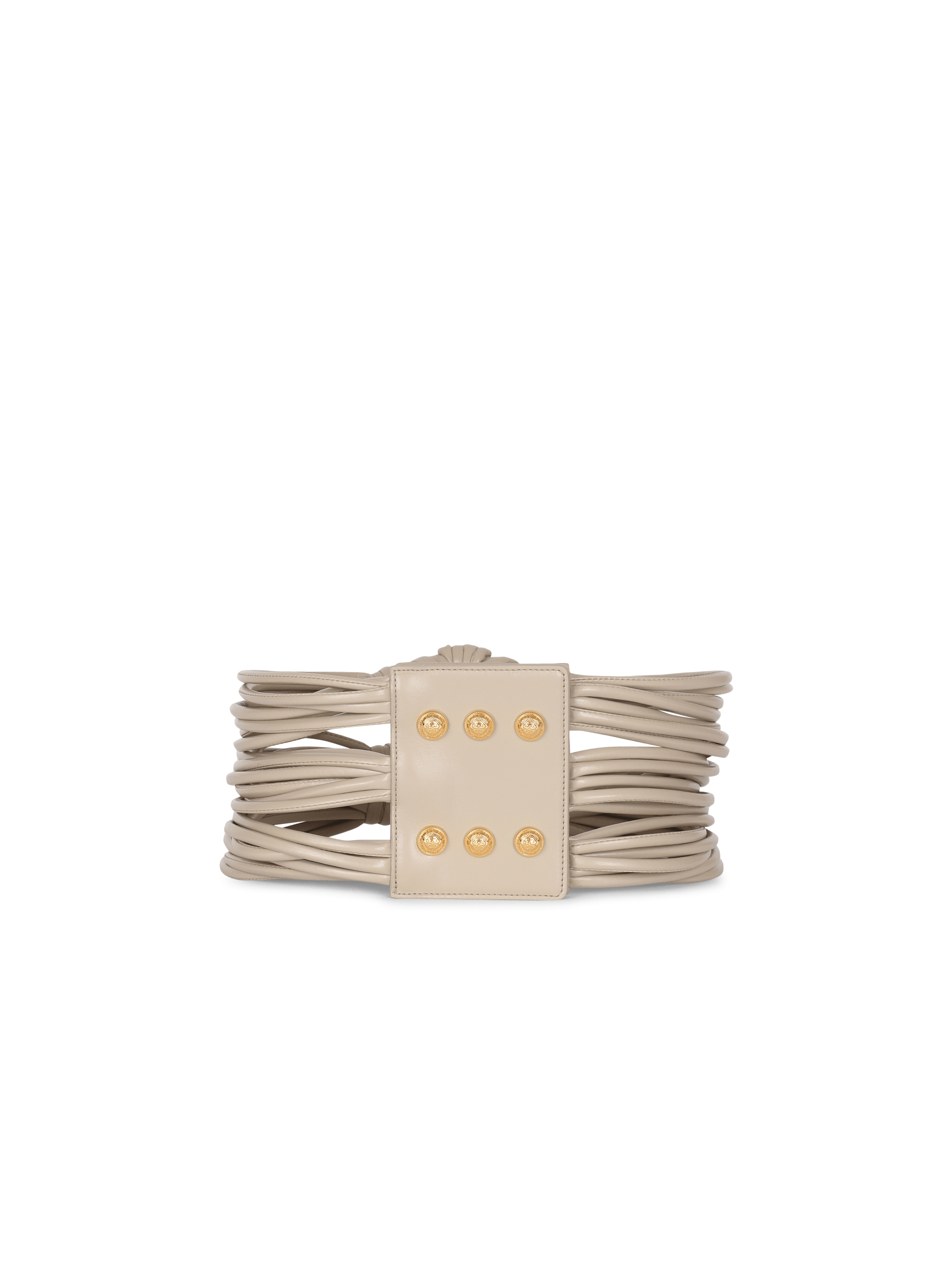 BALMAIN WOMEN'S COIN BELT 12CM-BRAIDED SYNTHETIC LTH NWT