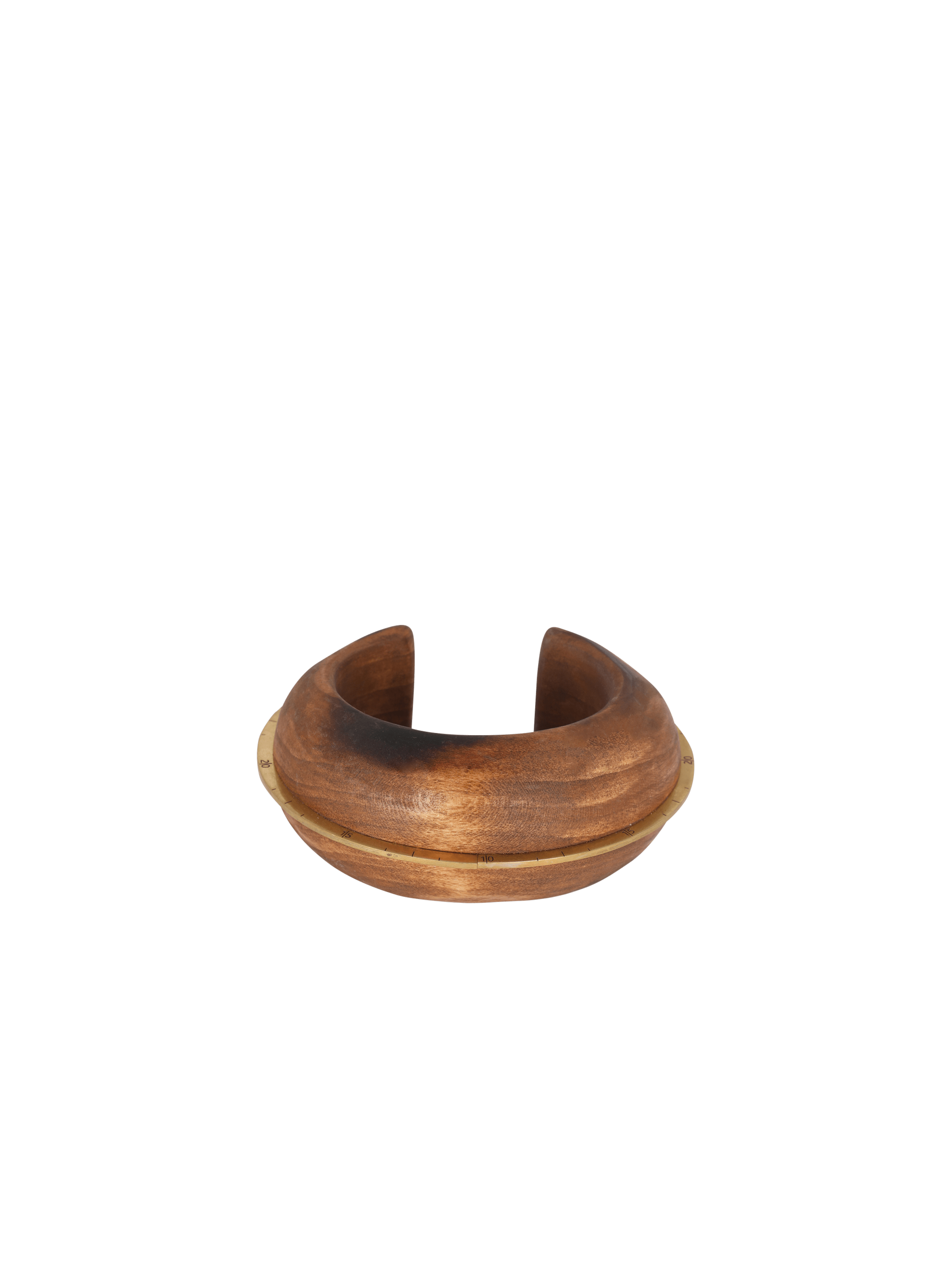BALMAIN WOMEN'S ZODIAC CUFF-WOOD&BRASS NWT