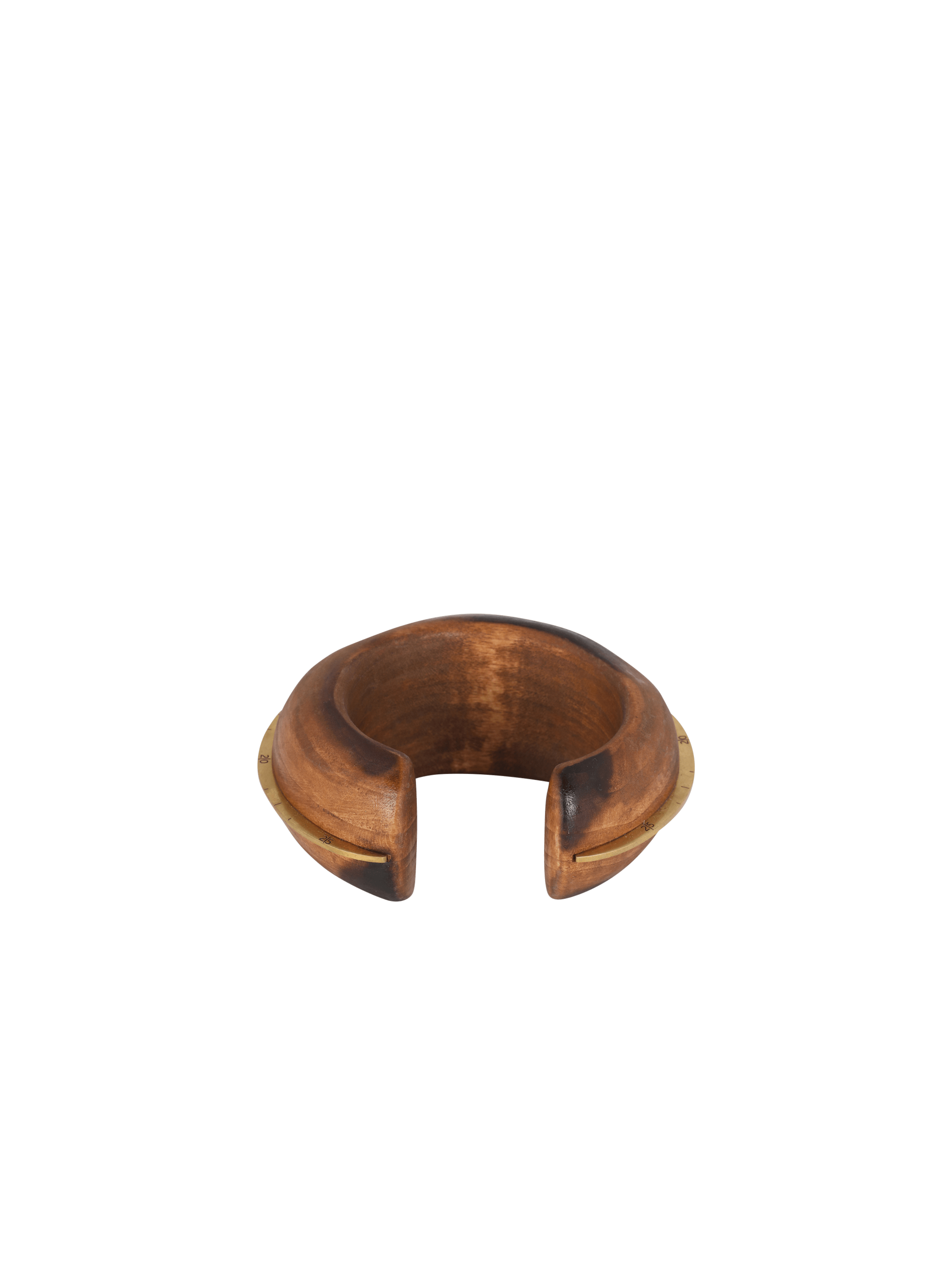 BALMAIN WOMEN'S ZODIAC CUFF-WOOD&BRASS NWT