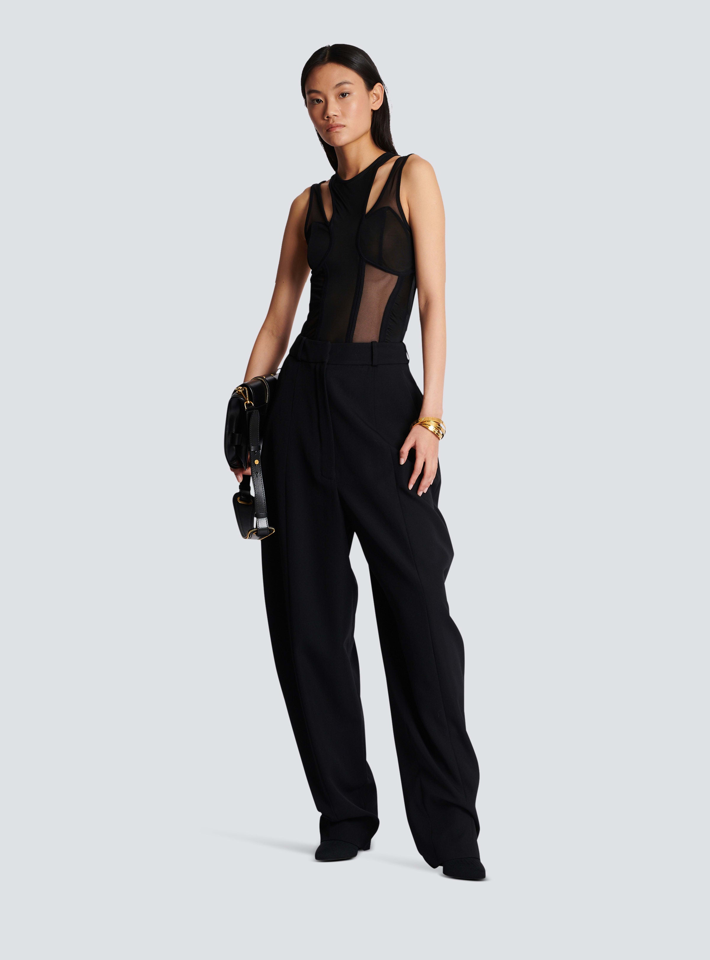 BALMAIN WOMEN'S CUT OUT TULLE BODY NWT