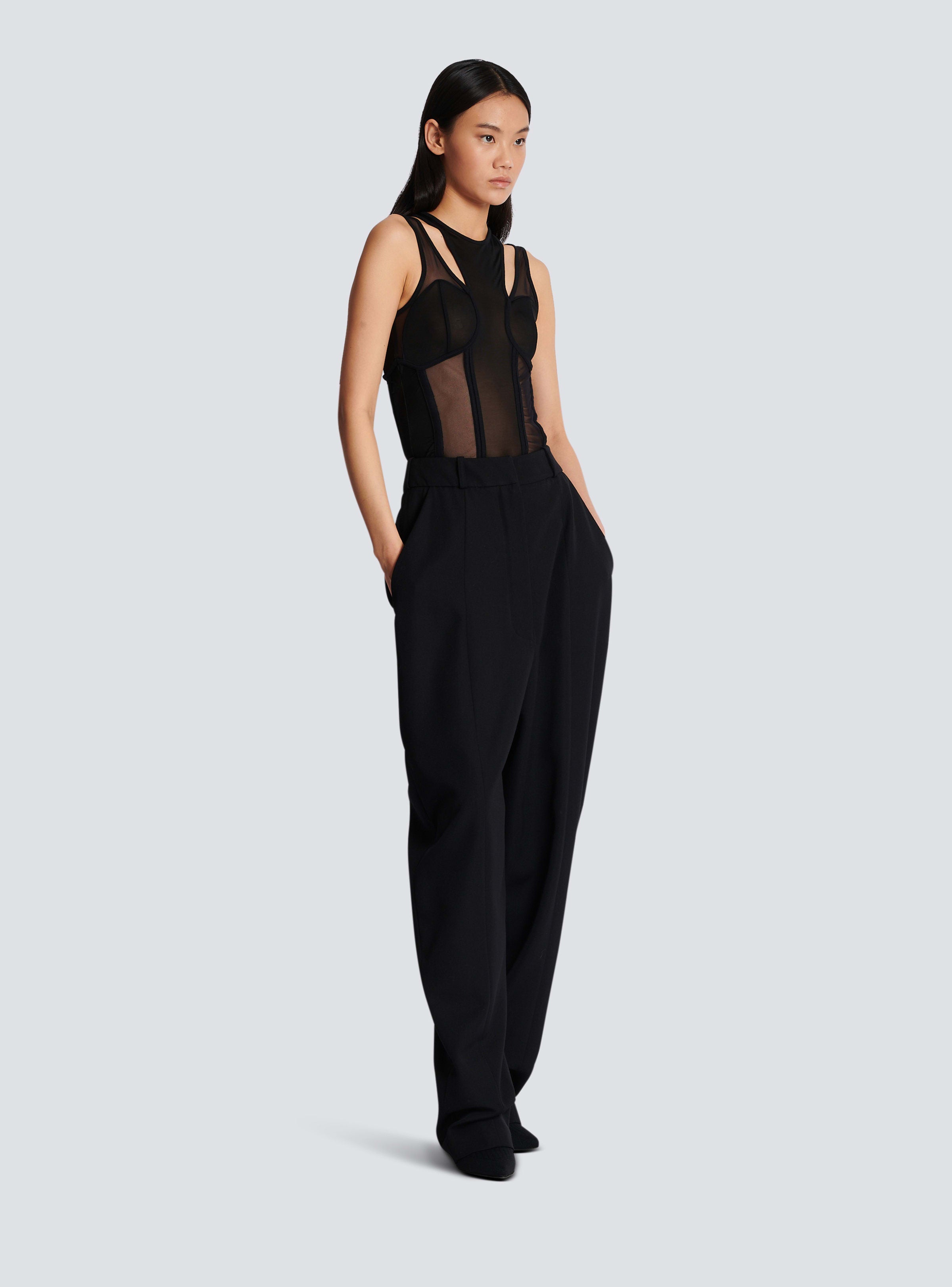 BALMAIN WOMEN'S CUT OUT TULLE BODY NWT