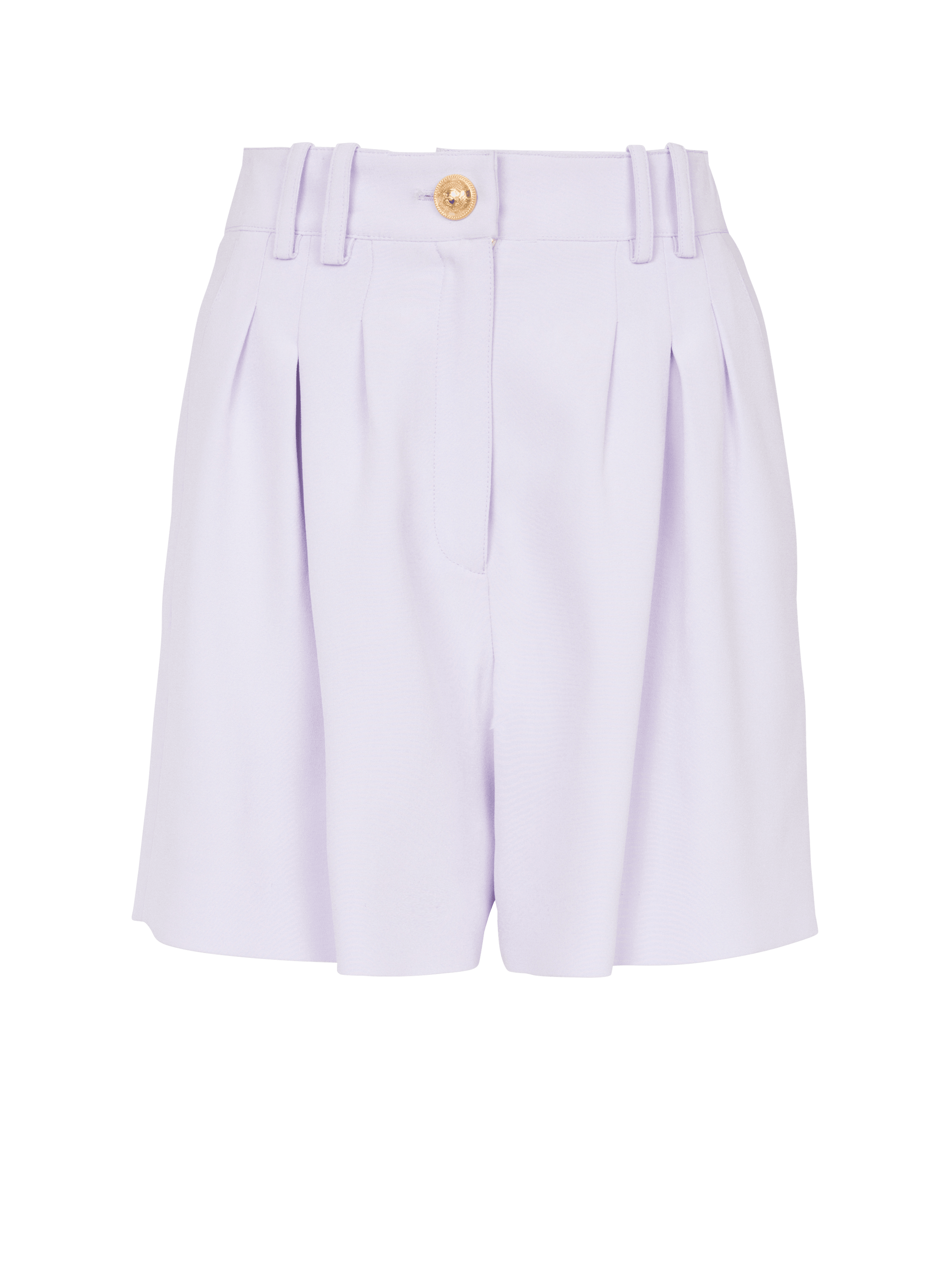 BALMAIN WOMEN'S BELTED CREPE SHORTS NWT