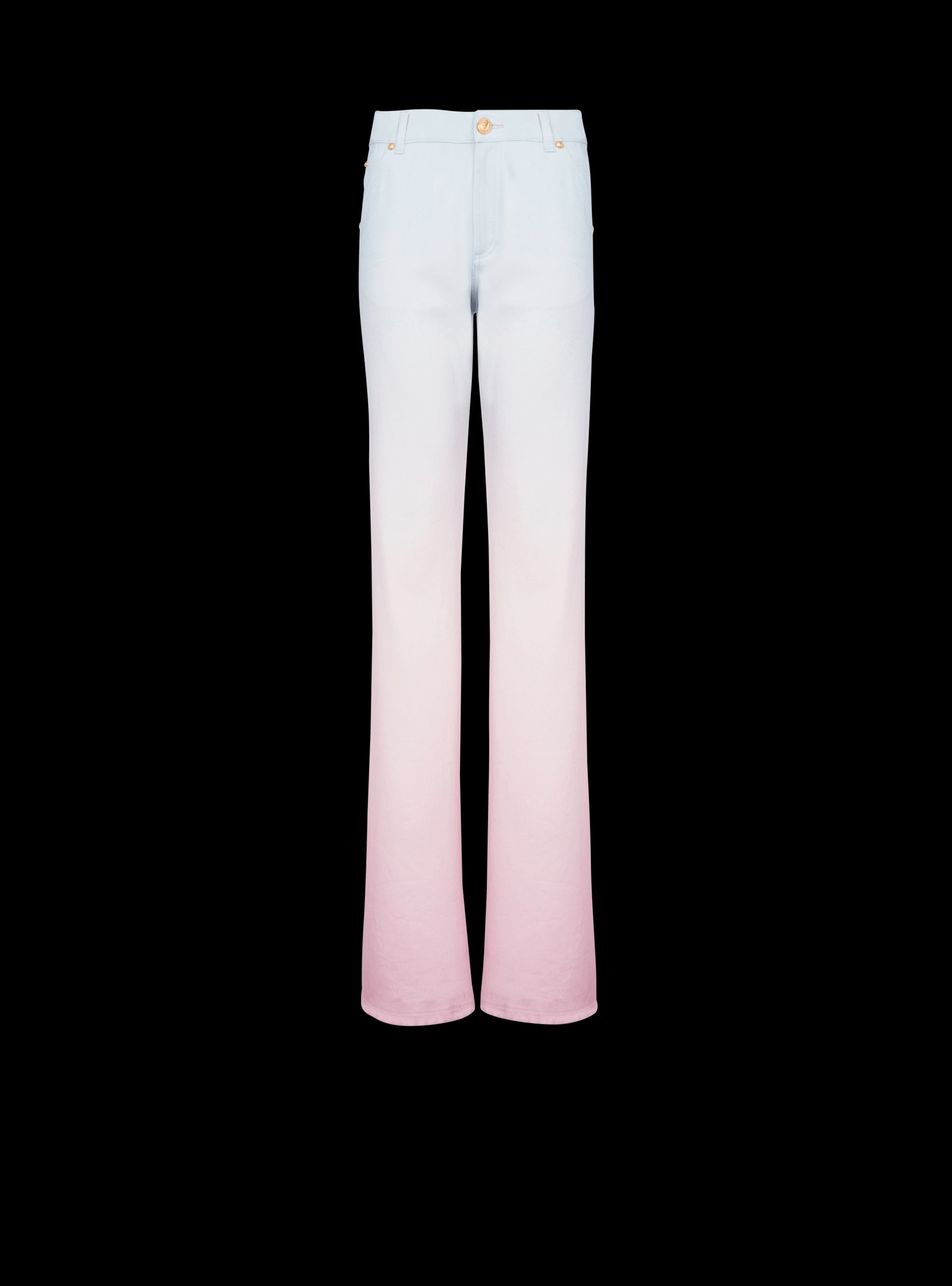 BALMAIN WOMEN'S EVIAN GRADIENT DENIM LOOSE JEANS NWT