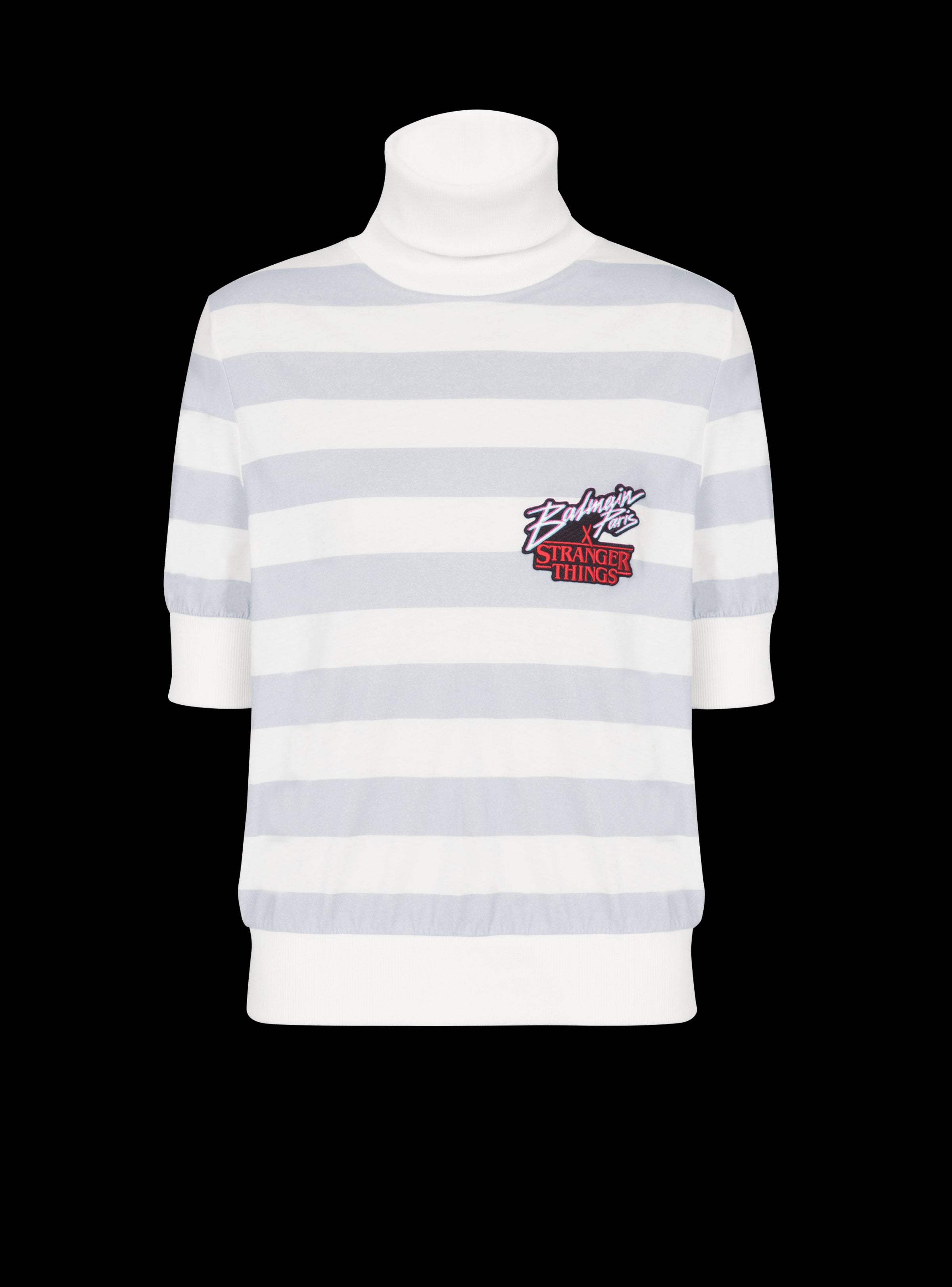 BALMAIN WOMEN'S COL ROULE MANCHE COURTE NWT