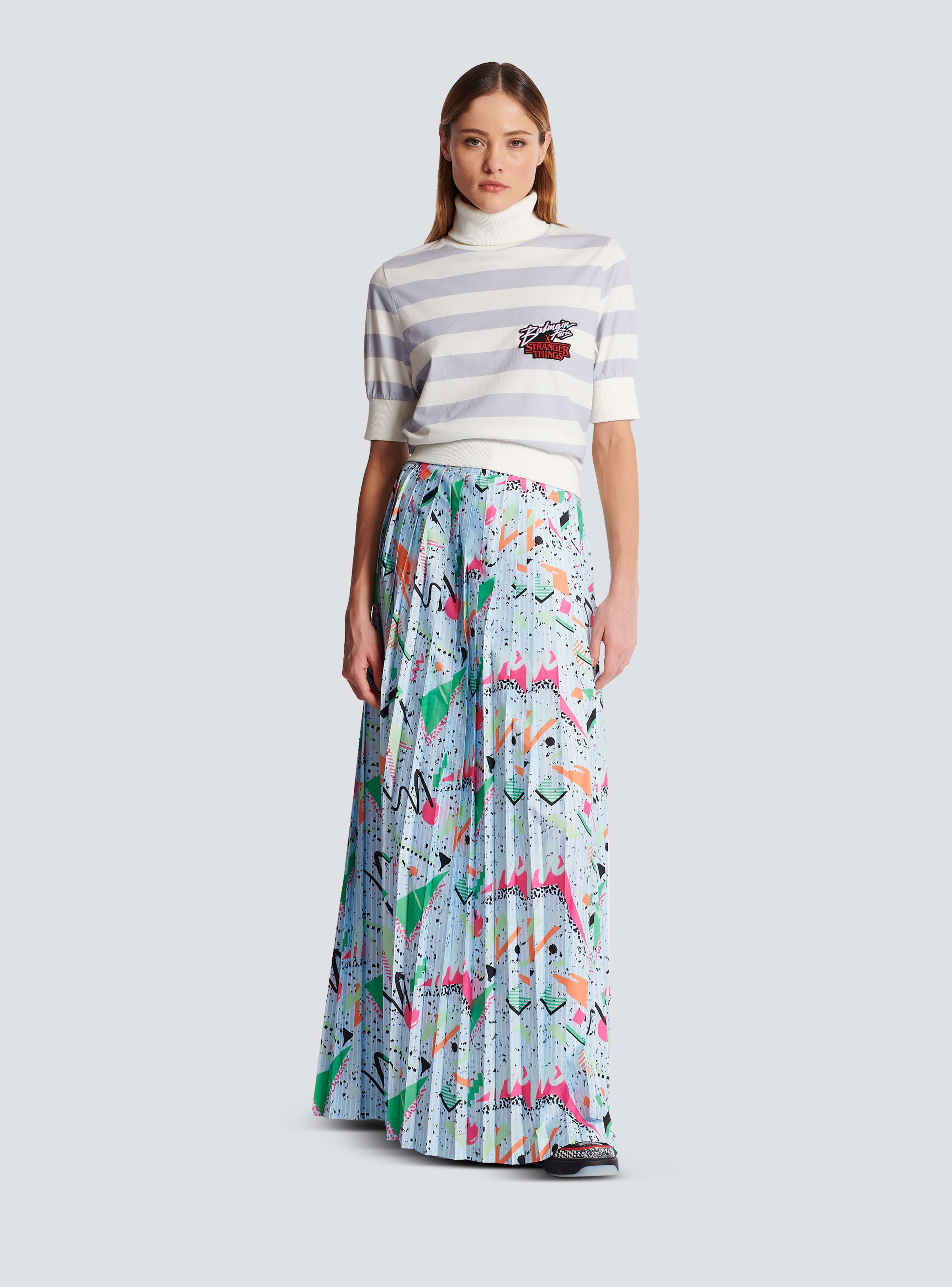BALMAIN WOMEN'S JUPE LONGUE PLISSÉE NWT