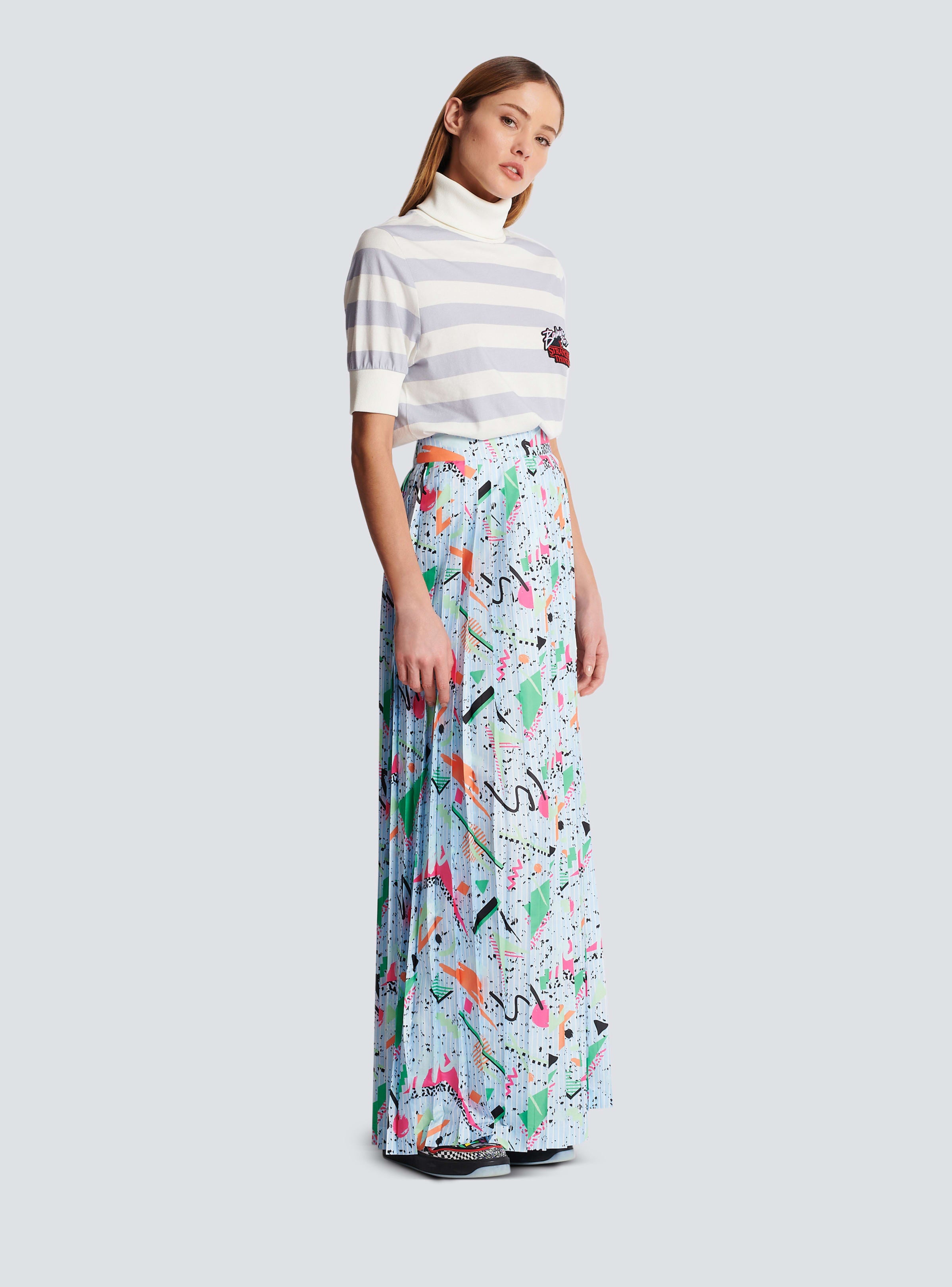 BALMAIN WOMEN'S JUPE LONGUE PLISSÉE NWT