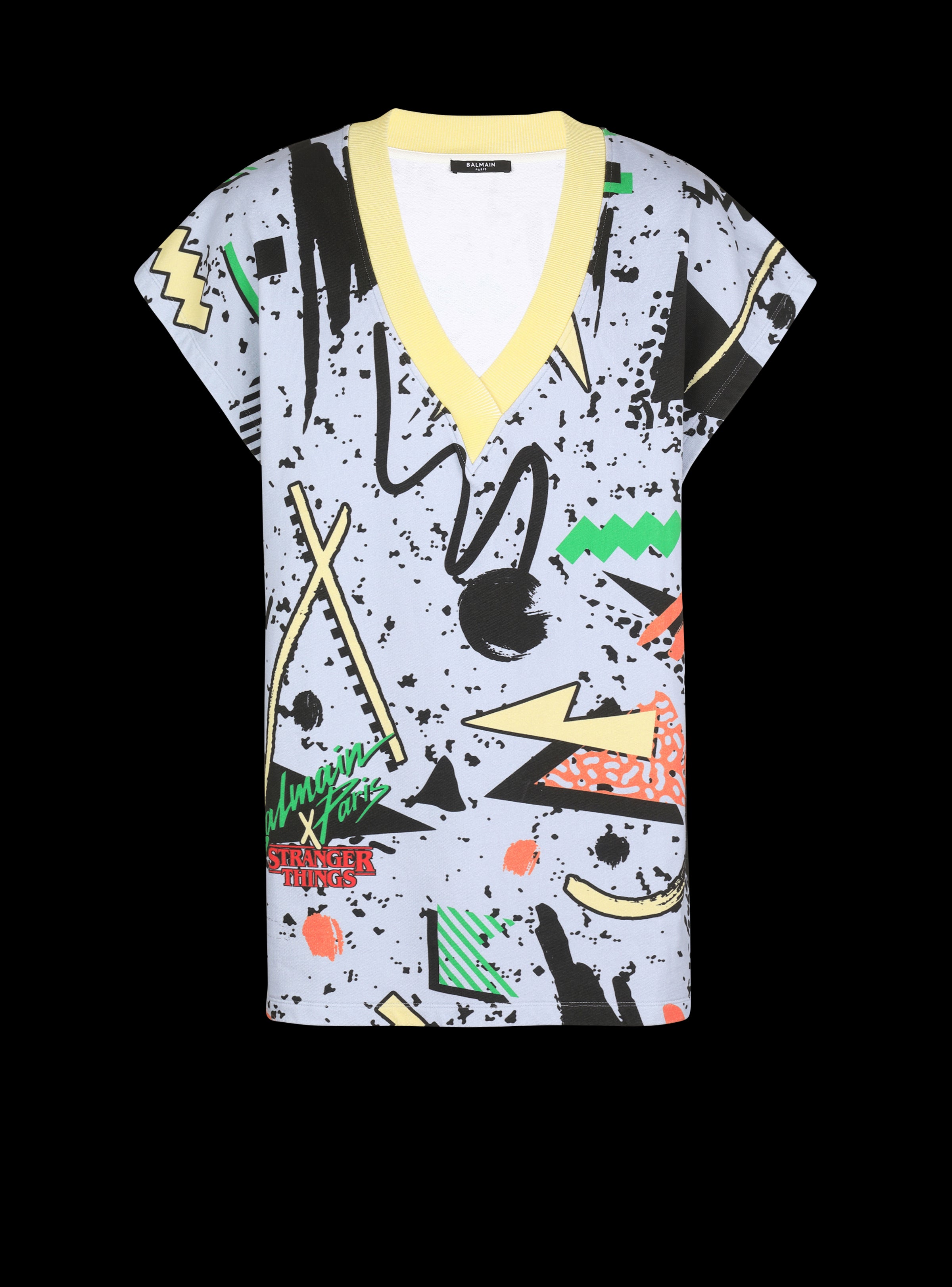 BALMAIN MEN'S OVERSIZED PRINTED MC JUMPER NWT