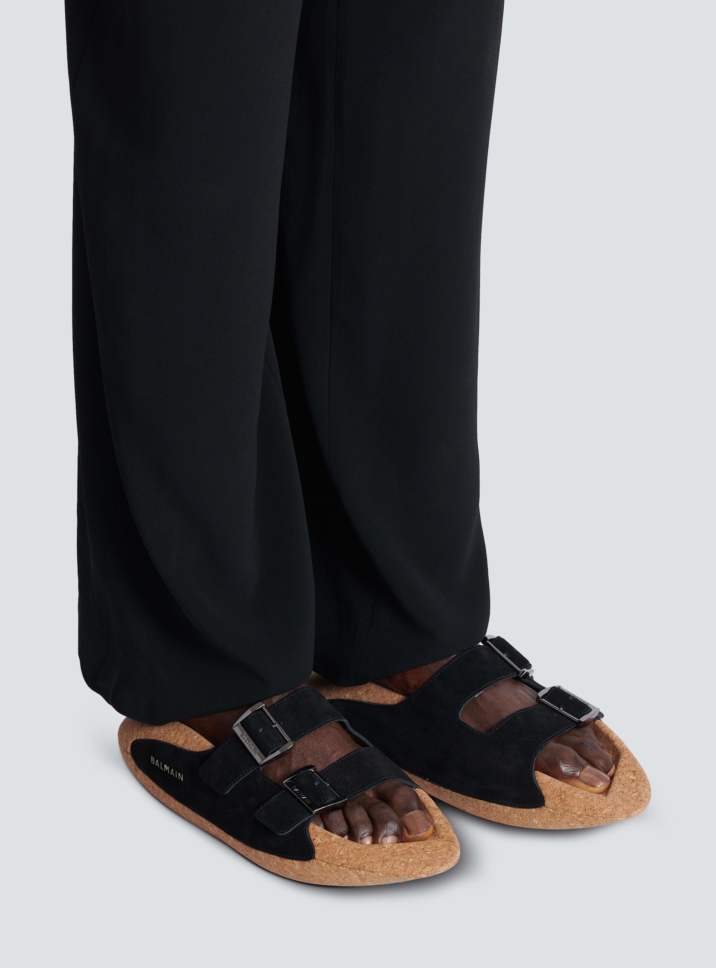 BALMAIN MEN'S B-IT-SUEDE LEATHER&CORK NWT