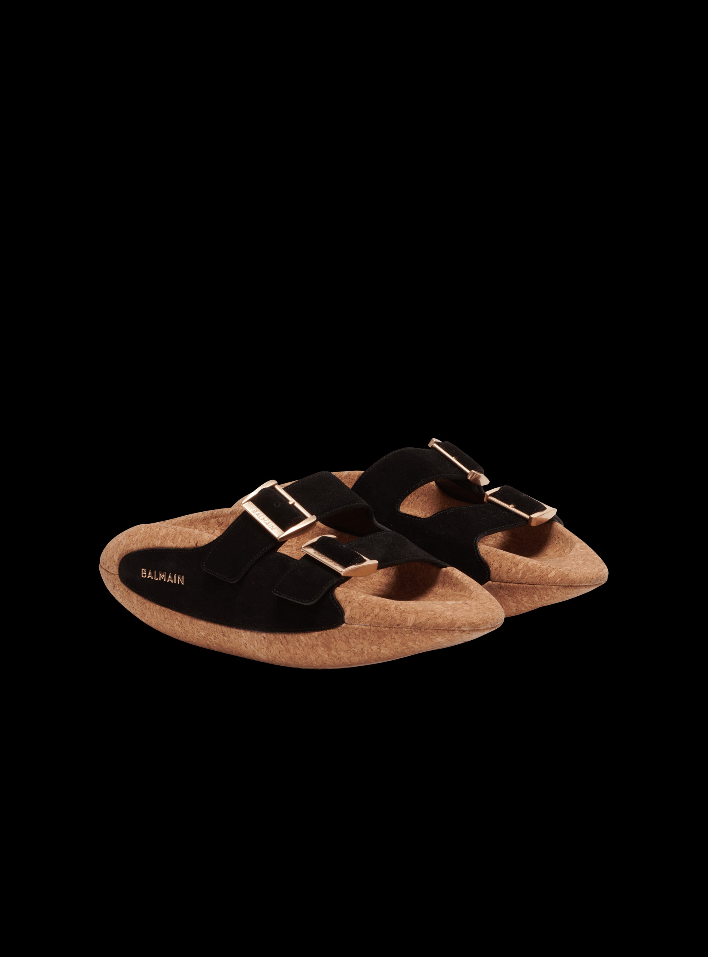 BALMAIN MEN'S B-IT-SUEDE LEATHER&CORK NWT