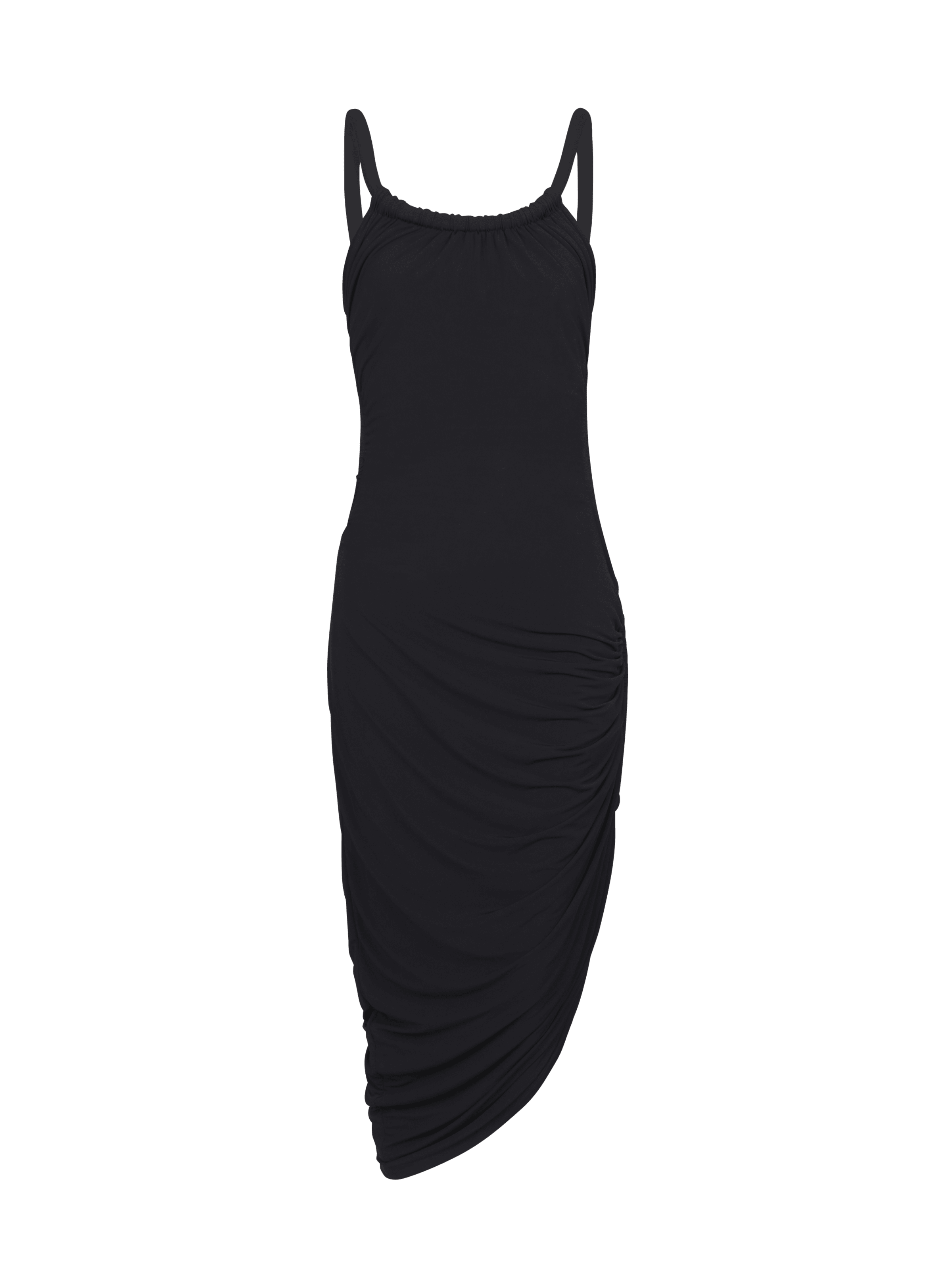 BALMAIN WOMEN'S HALTER DRAPED JERSEY SHORT DRESS NWT