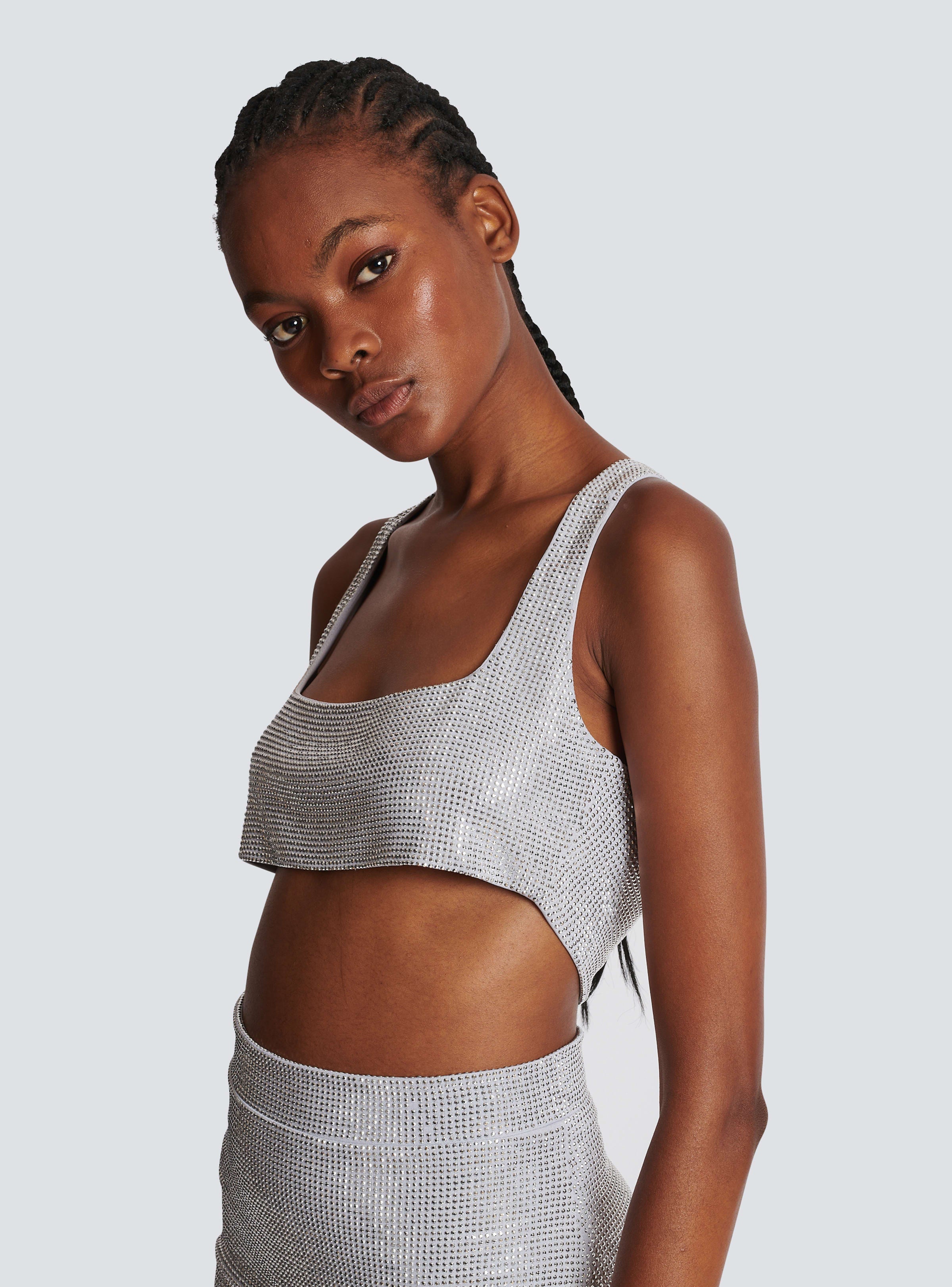 BALMAIN WOMEN'S STRASSED BRA TOP - MY THERESA NWT