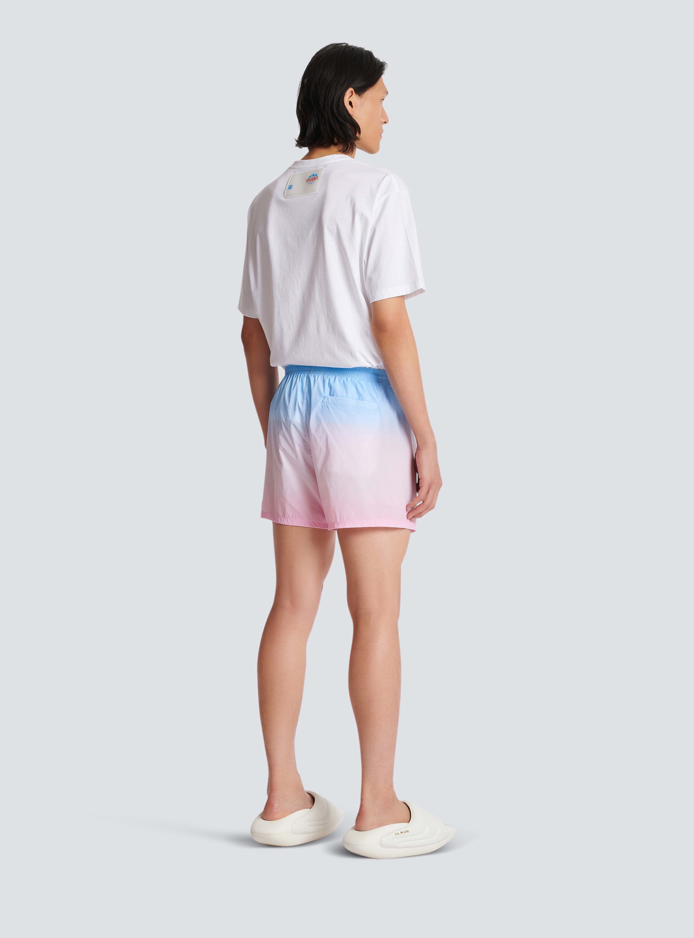 BALMAIN MEN'S BALMAIN X EVIAN GRADIENT SWIM SHORTS NWT