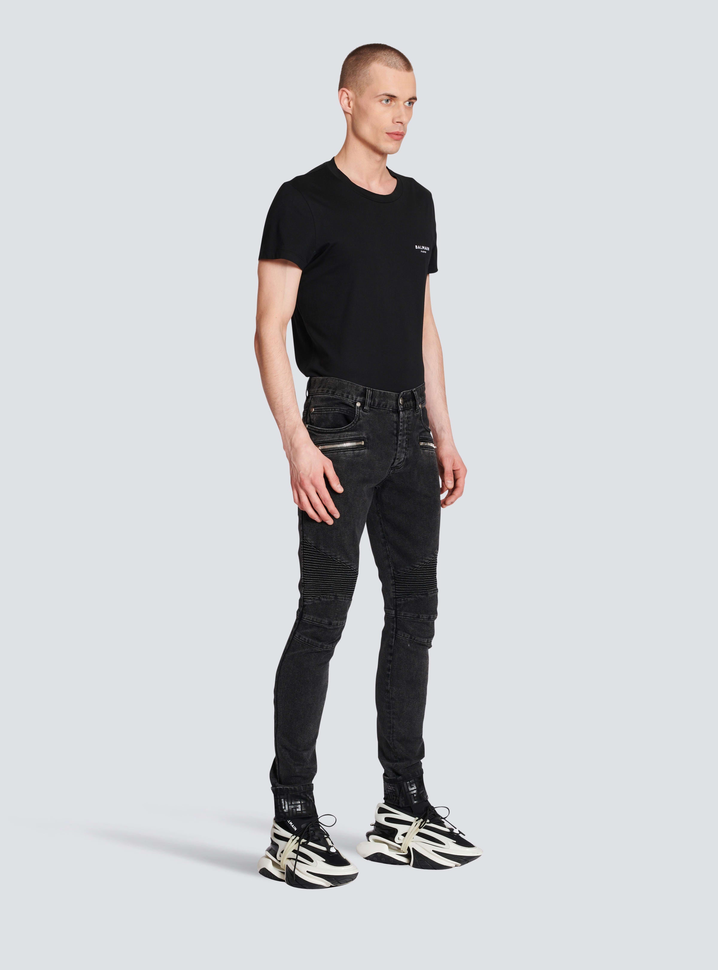 BALMAIN MEN'S PANTALON DENIM SLIM REVERS NWT