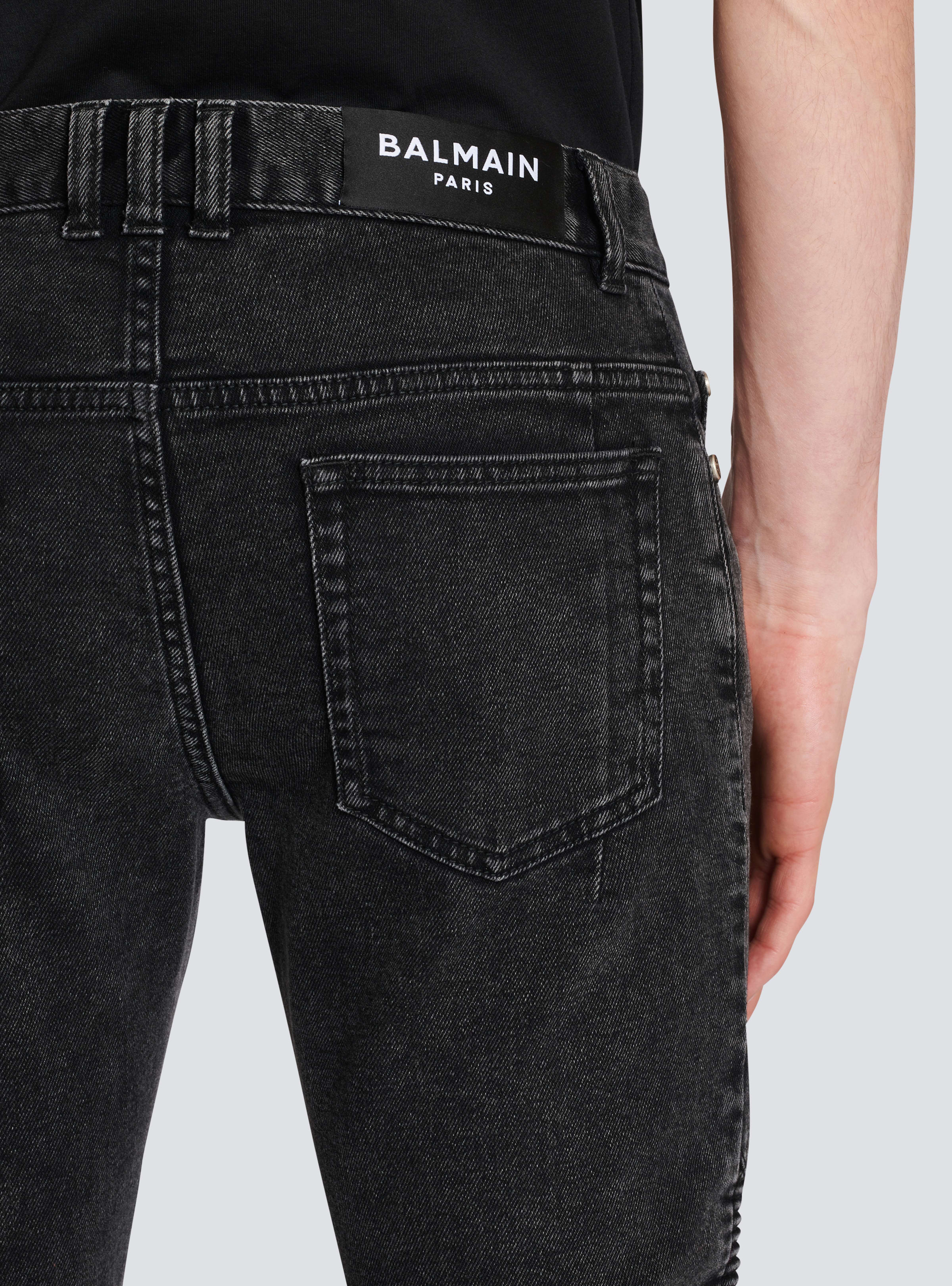 BALMAIN MEN'S PANTALON DENIM SLIM REVERS NWT