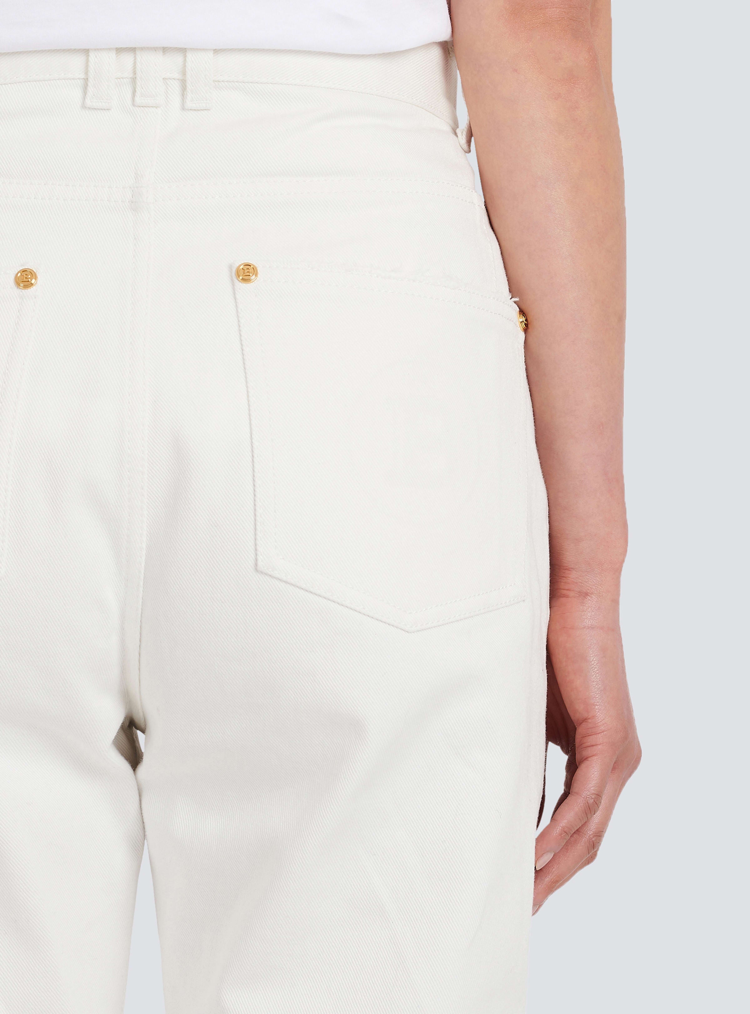 BALMAIN WOMEN'S LOW-RISE BOYFRIEND JEANS W/ MONOGRAM NWT