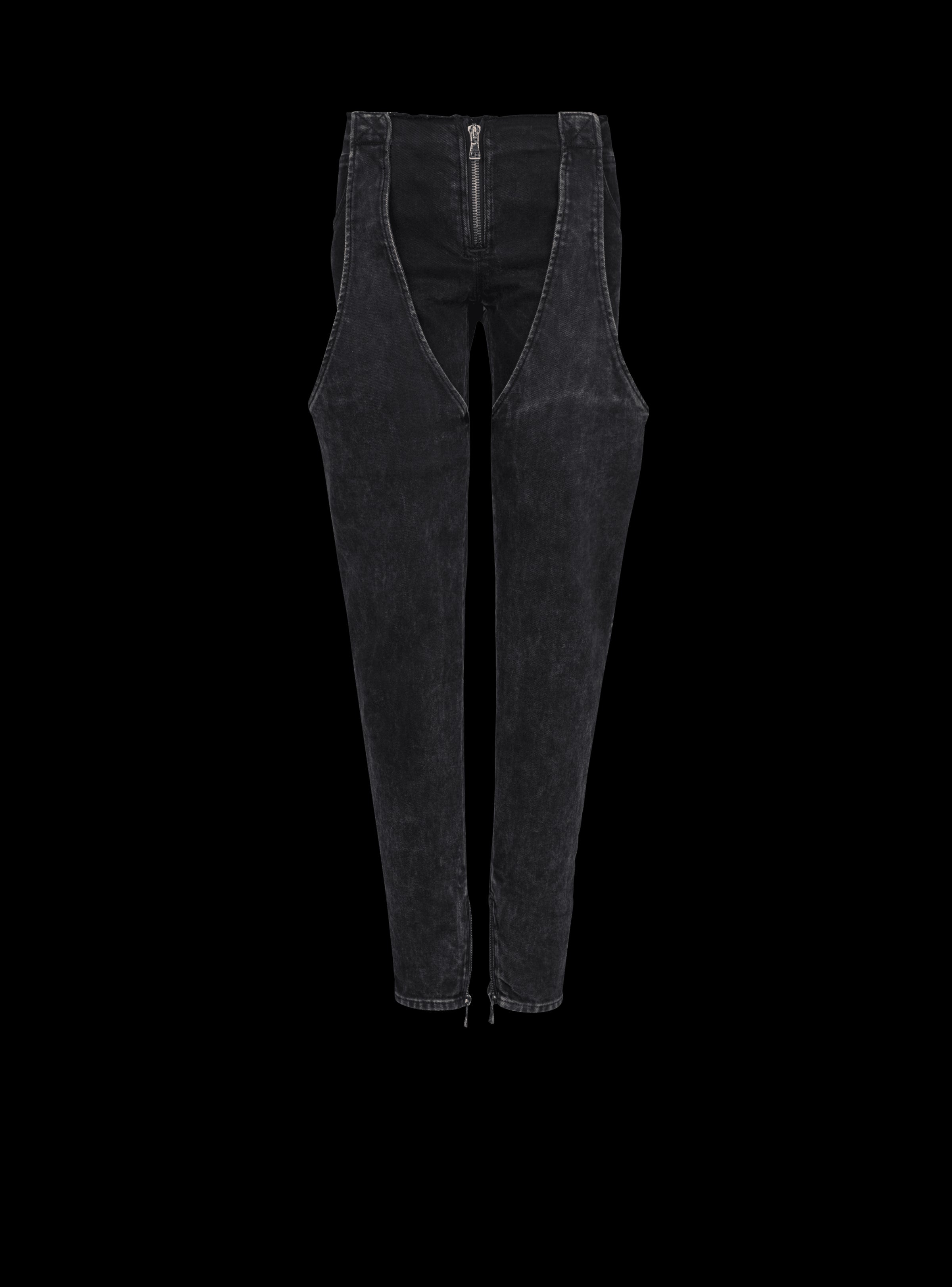 BALMAIN WOMEN'S GARTER CUT ACID WASH JEANS NWT