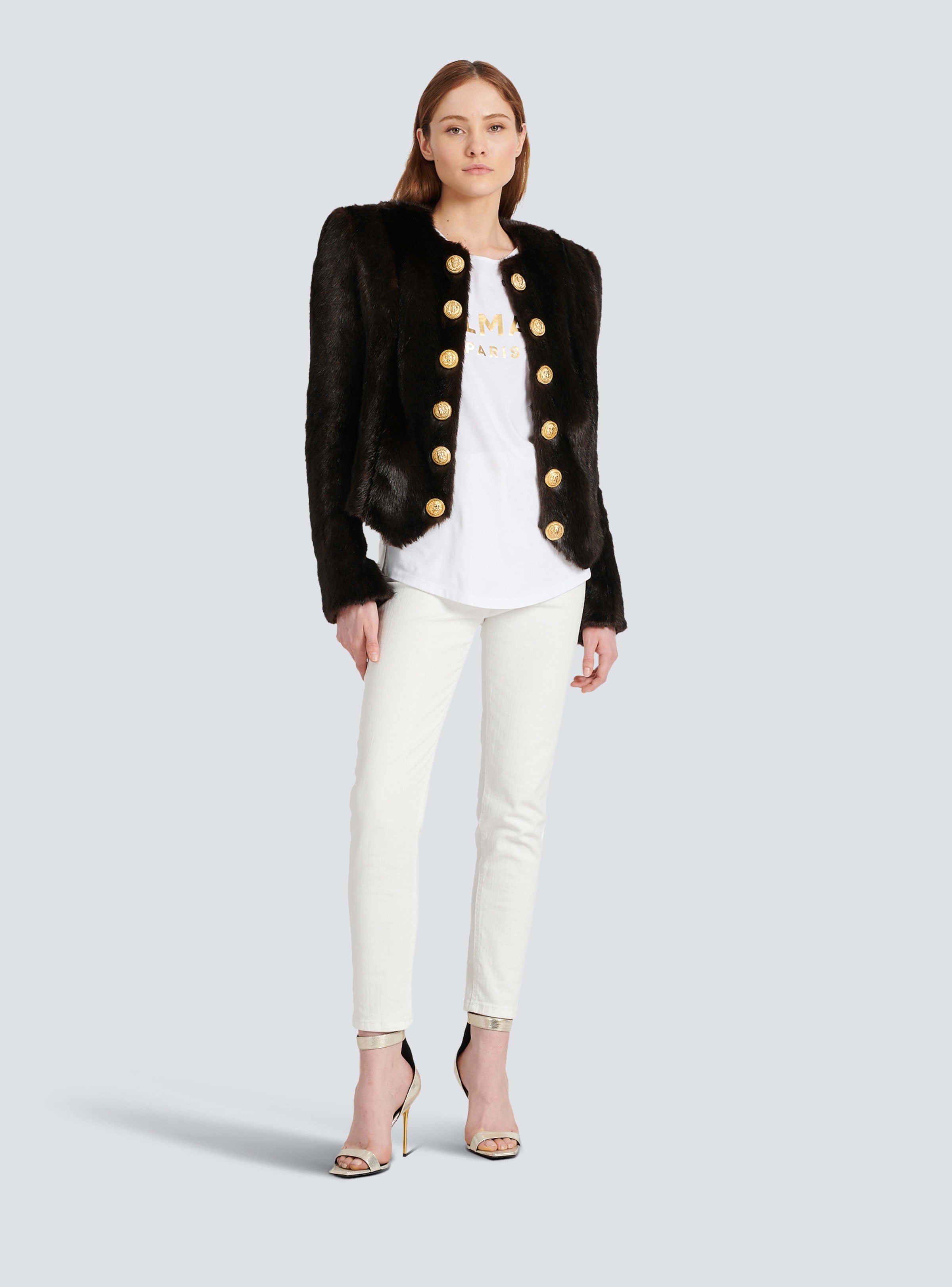 BALMAIN WOMEN'S HW WHITE DENIM SLIM JEANS NWT