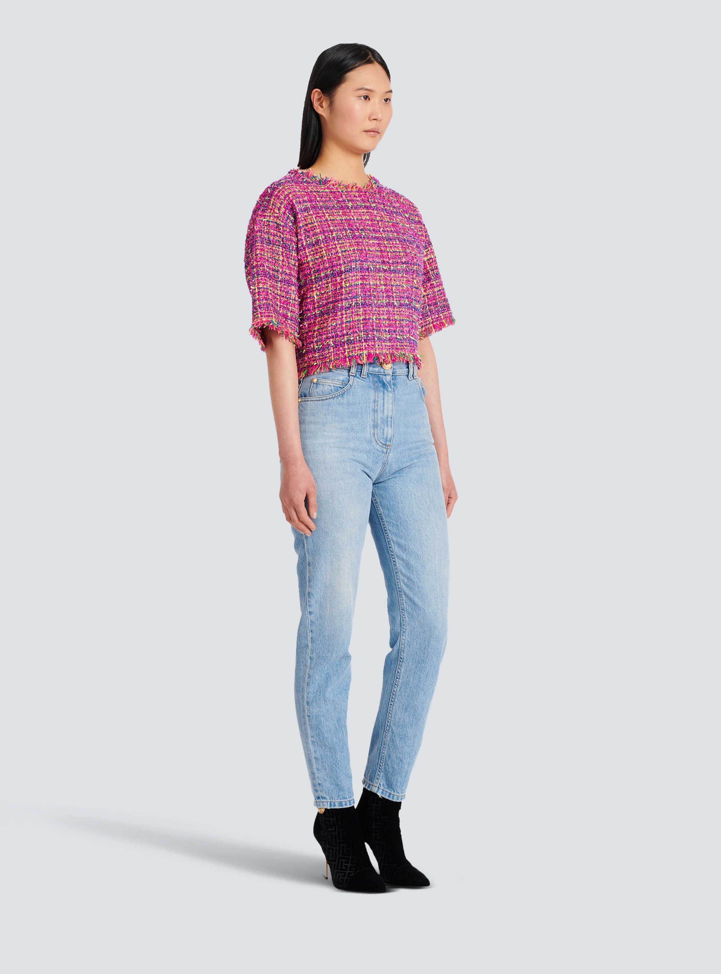 BALMAIN WOMEN'S HW BLUE DENIM SLIM JEANS NWT