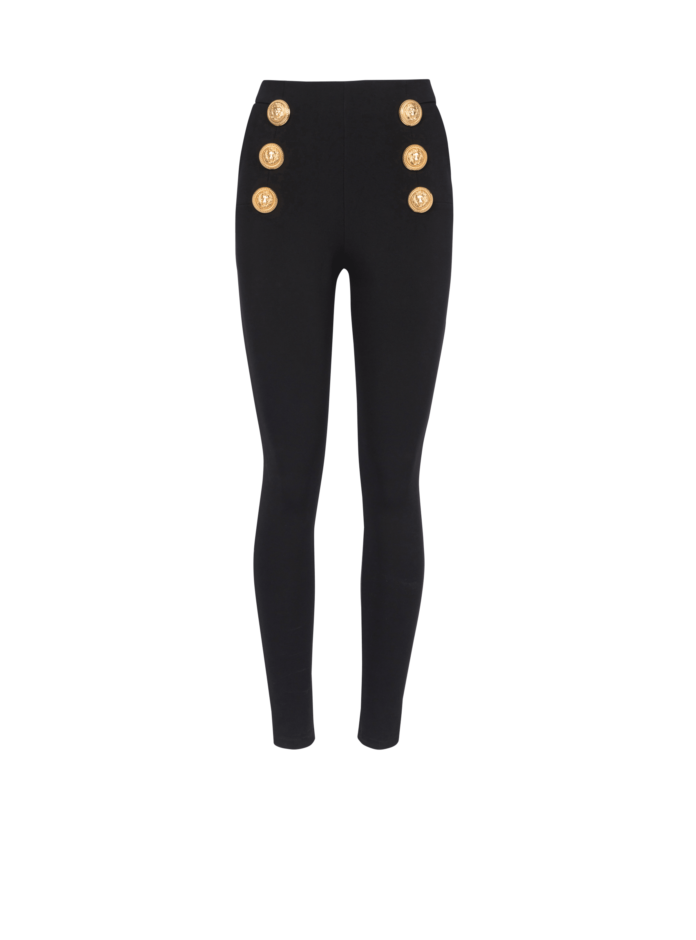 BALMAIN WOMEN'S HW 6BTN JERSEY STRETCH SKINNY PANTS NWT