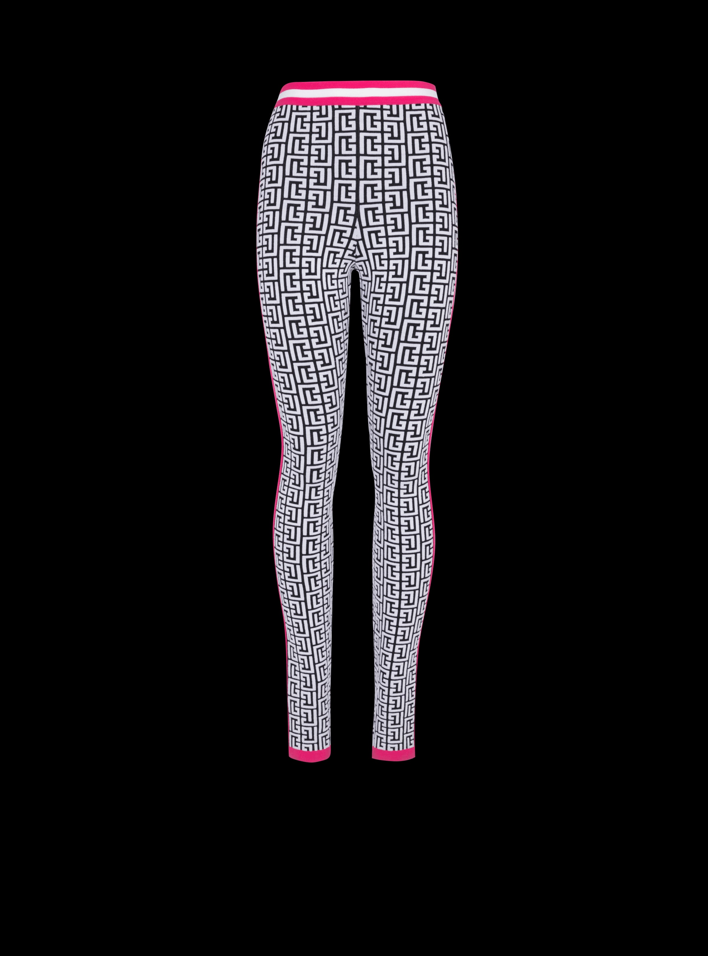 BALMAIN WOMEN'S MONOGRAM KNIT LEGGINGS NWT
