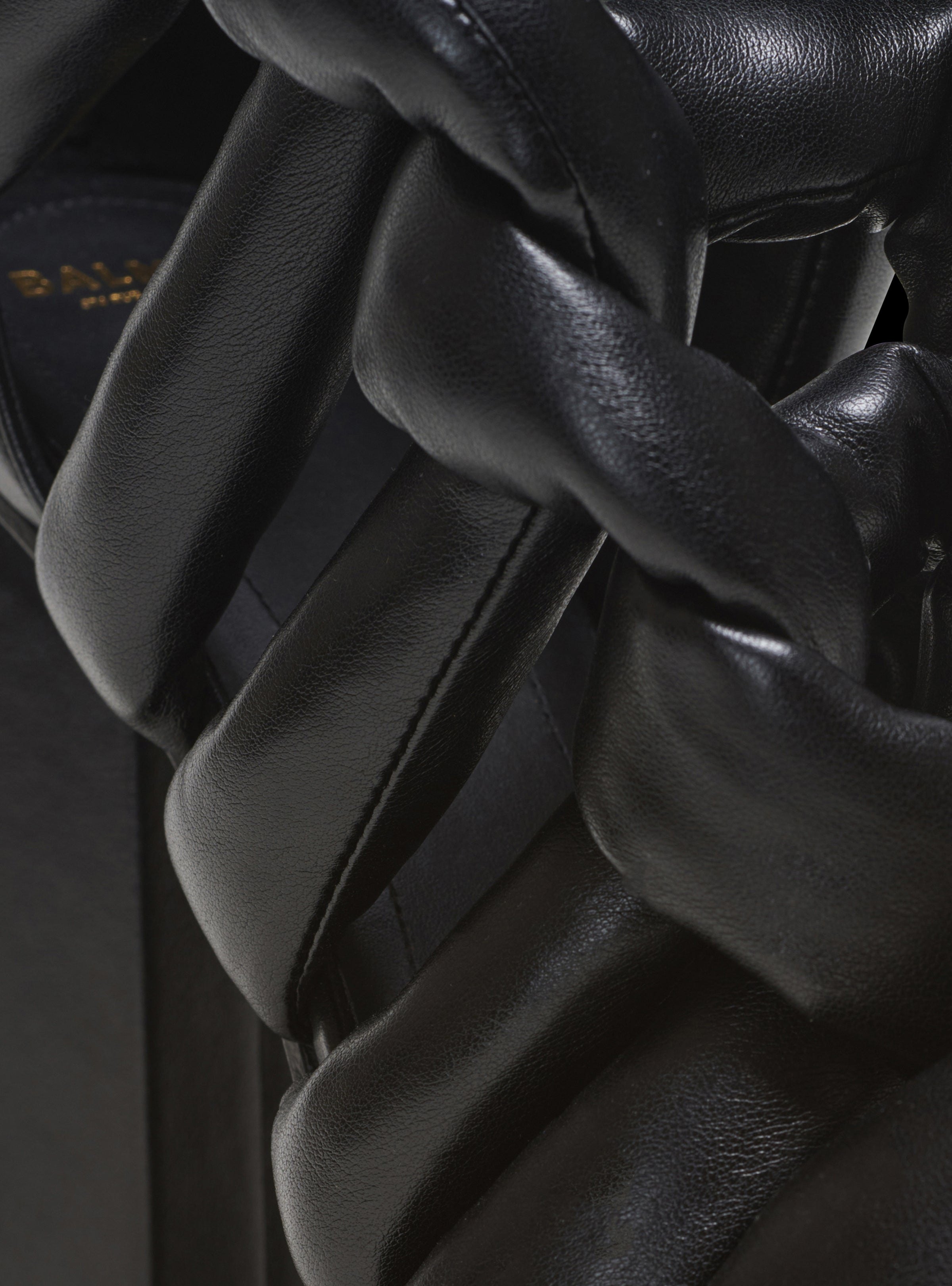 BALMAIN WOMEN'S PLATFORM PUMP AVA-BRAIDED SYNTHETIC LTH NWT