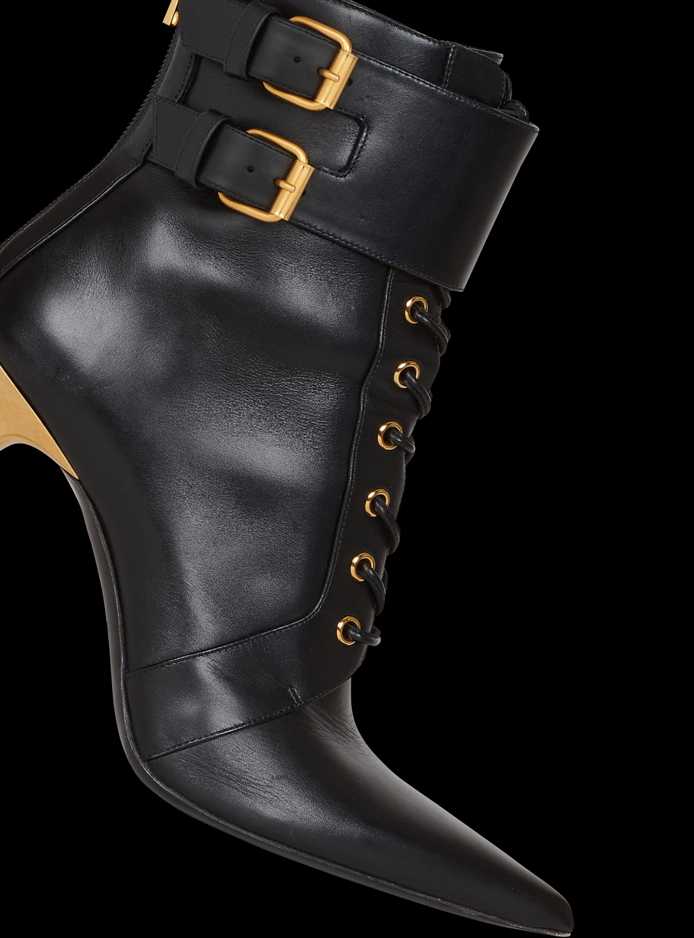 BALMAIN WOMEN'S ANKLE BOOT URIA-CALFSKIN NWT
