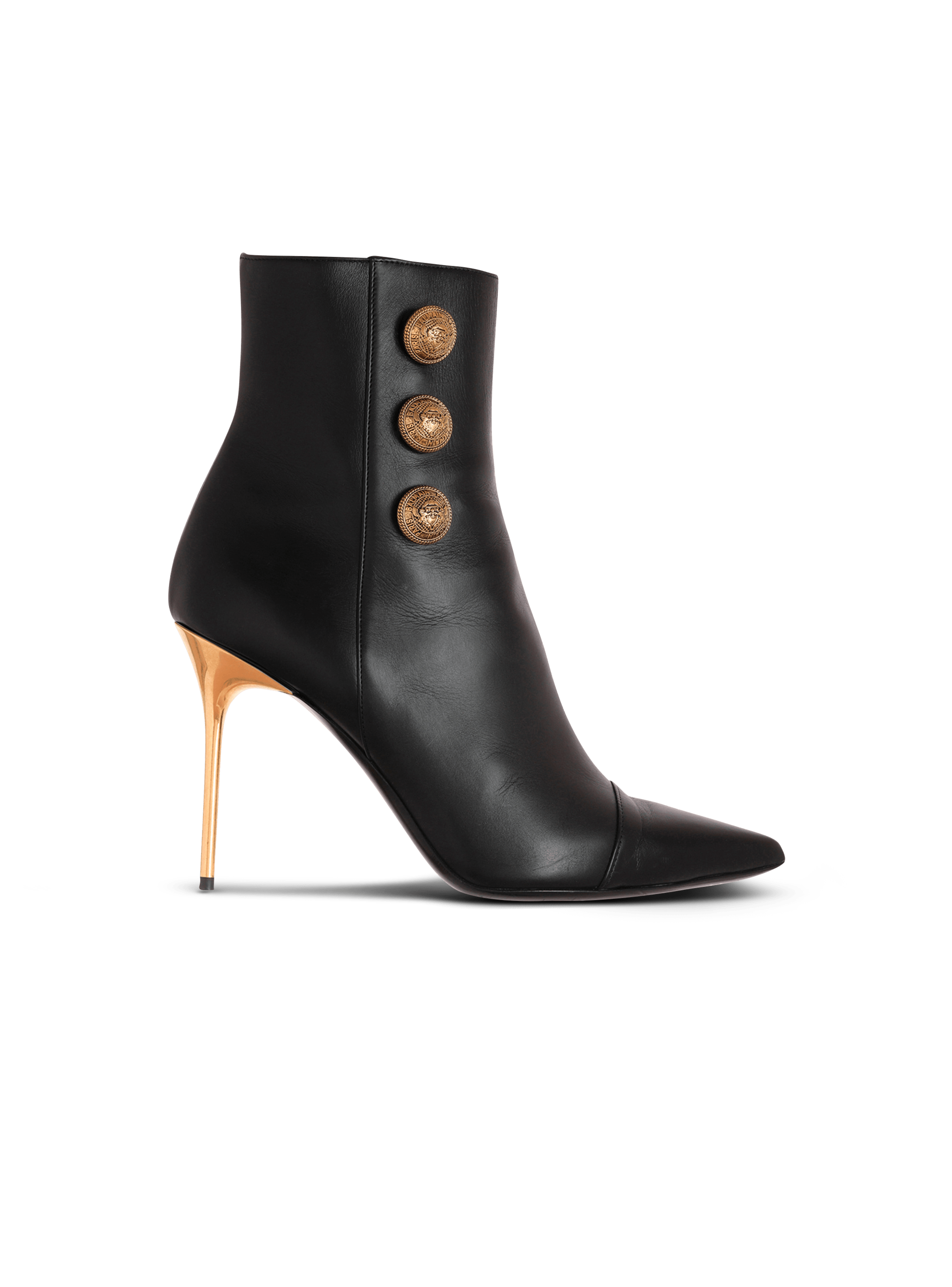 BALMAIN WOMEN'S ANKLE BOOT RONI-CALFSKIN NWT