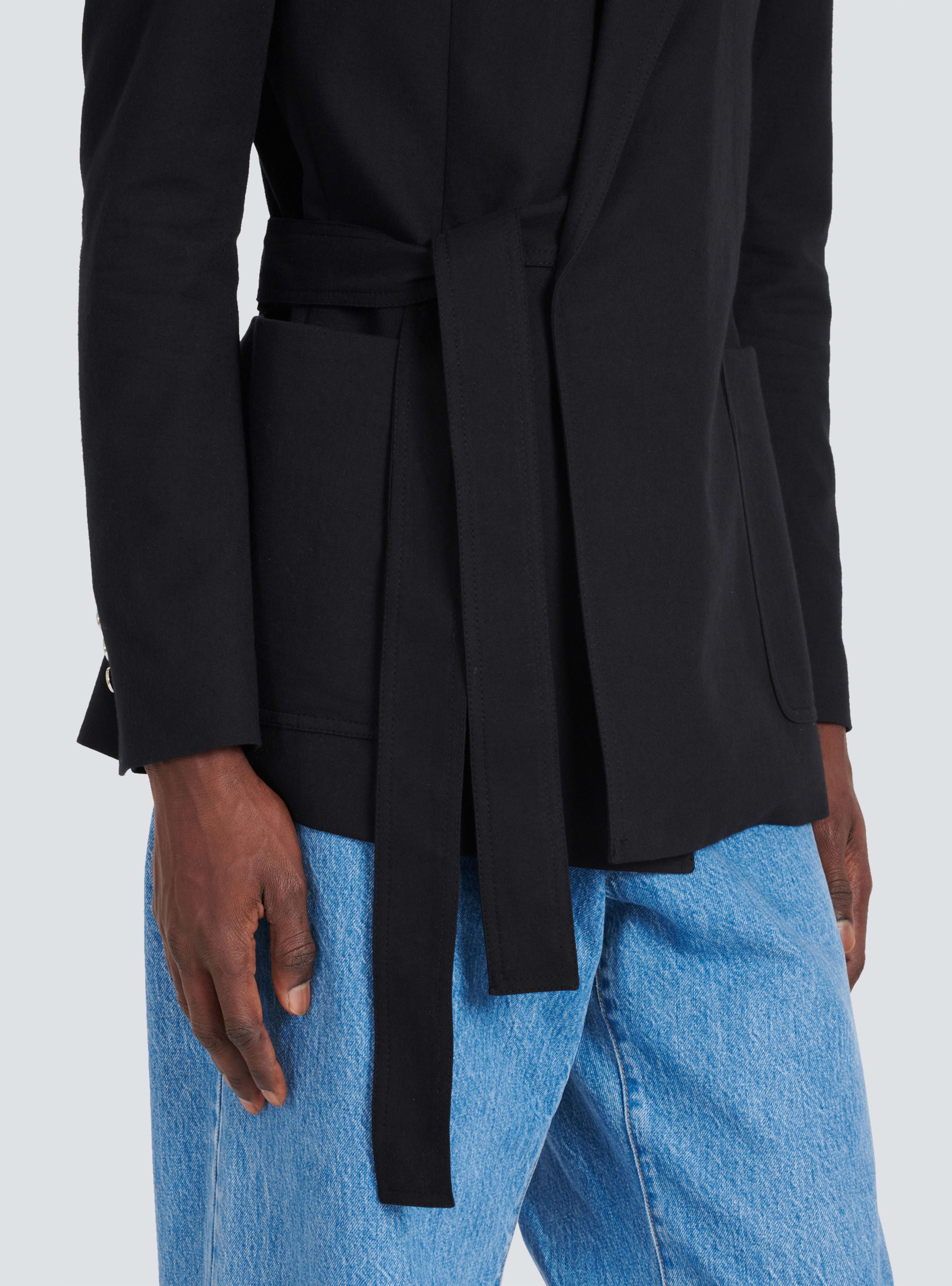 BALMAIN MEN'S WRAP TIED COTTON JACKET NWT