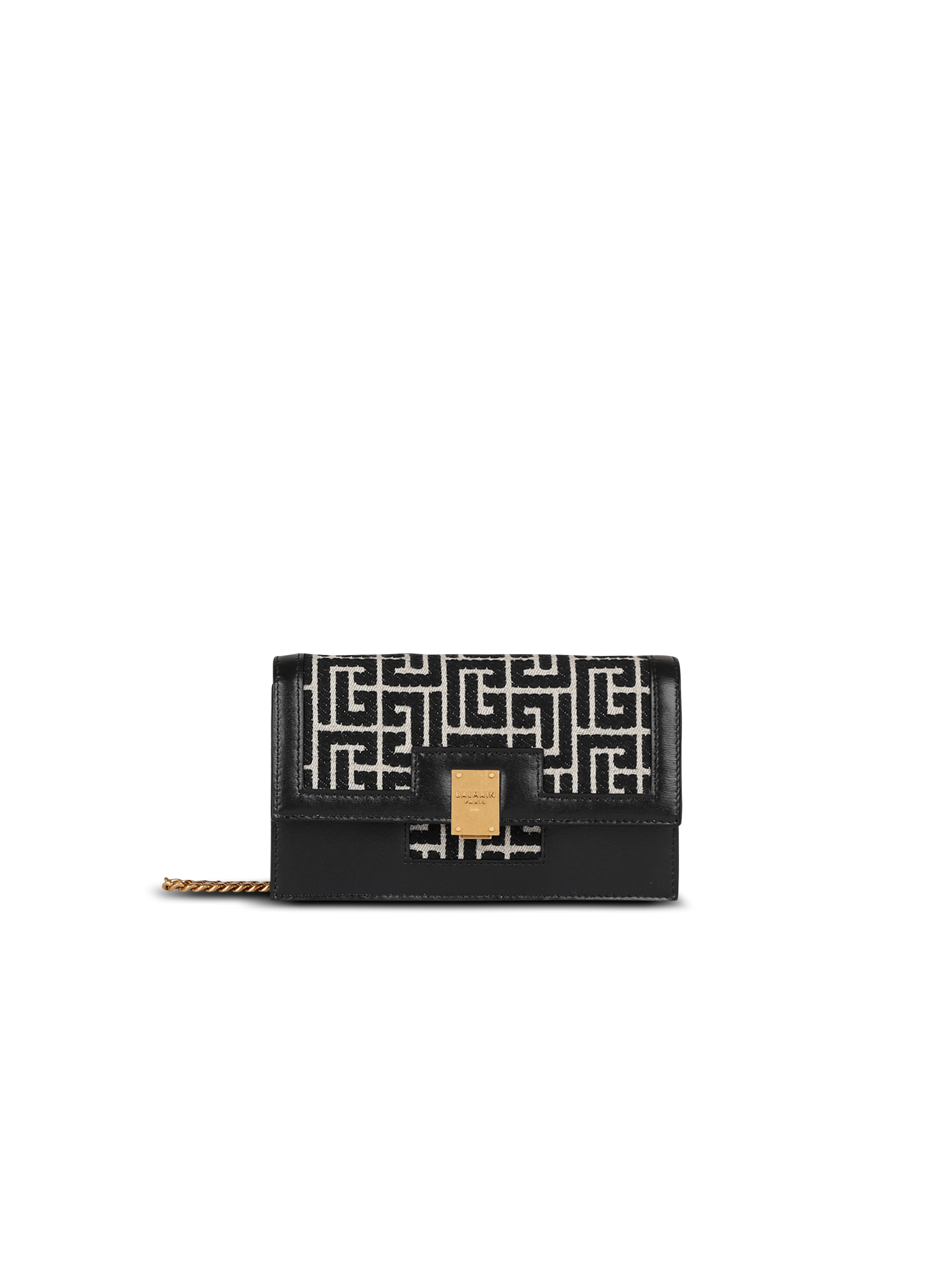 BALMAIN WOMEN'S 1945 MINI BAG-MONOGRAM JACQUARD NWT