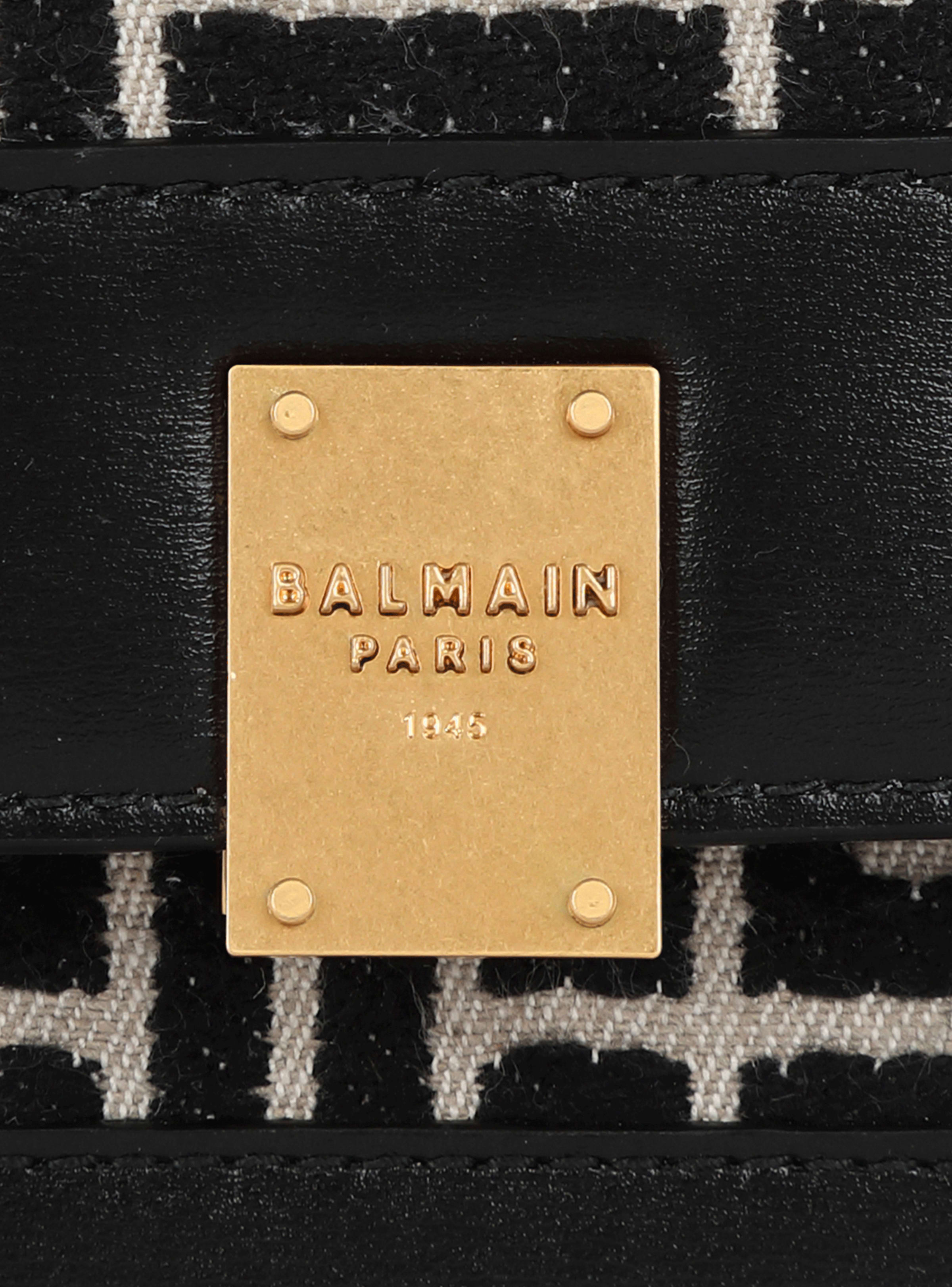 BALMAIN WOMEN'S 1945 MINI BAG-MONOGRAM JACQUARD NWT