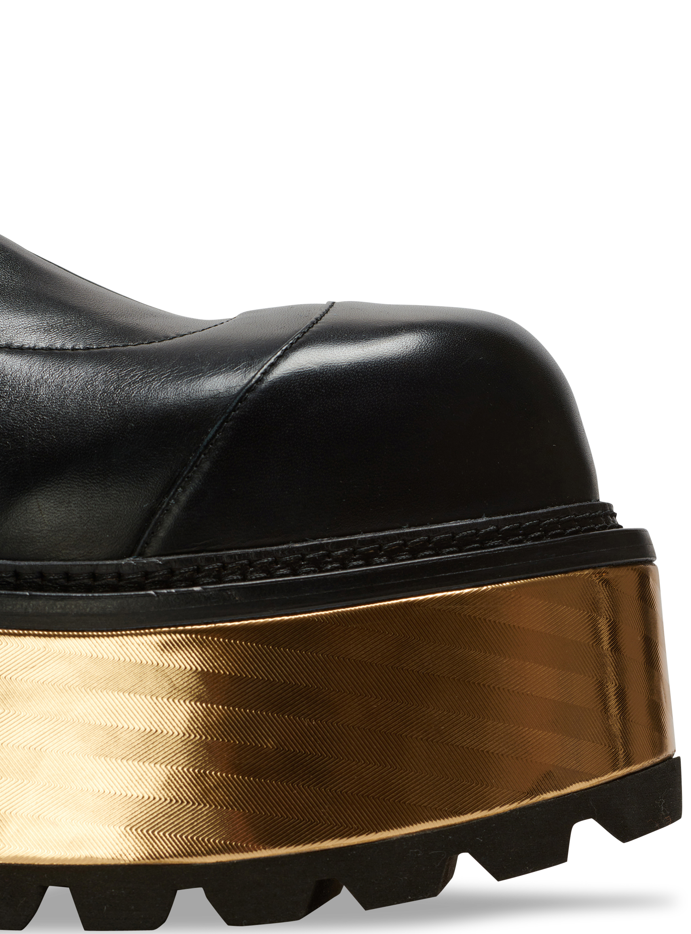 BALMAIN WOMEN'S ANKLE BOOT VIC-LAMBSKIN&LAMINATED HEEL NWT