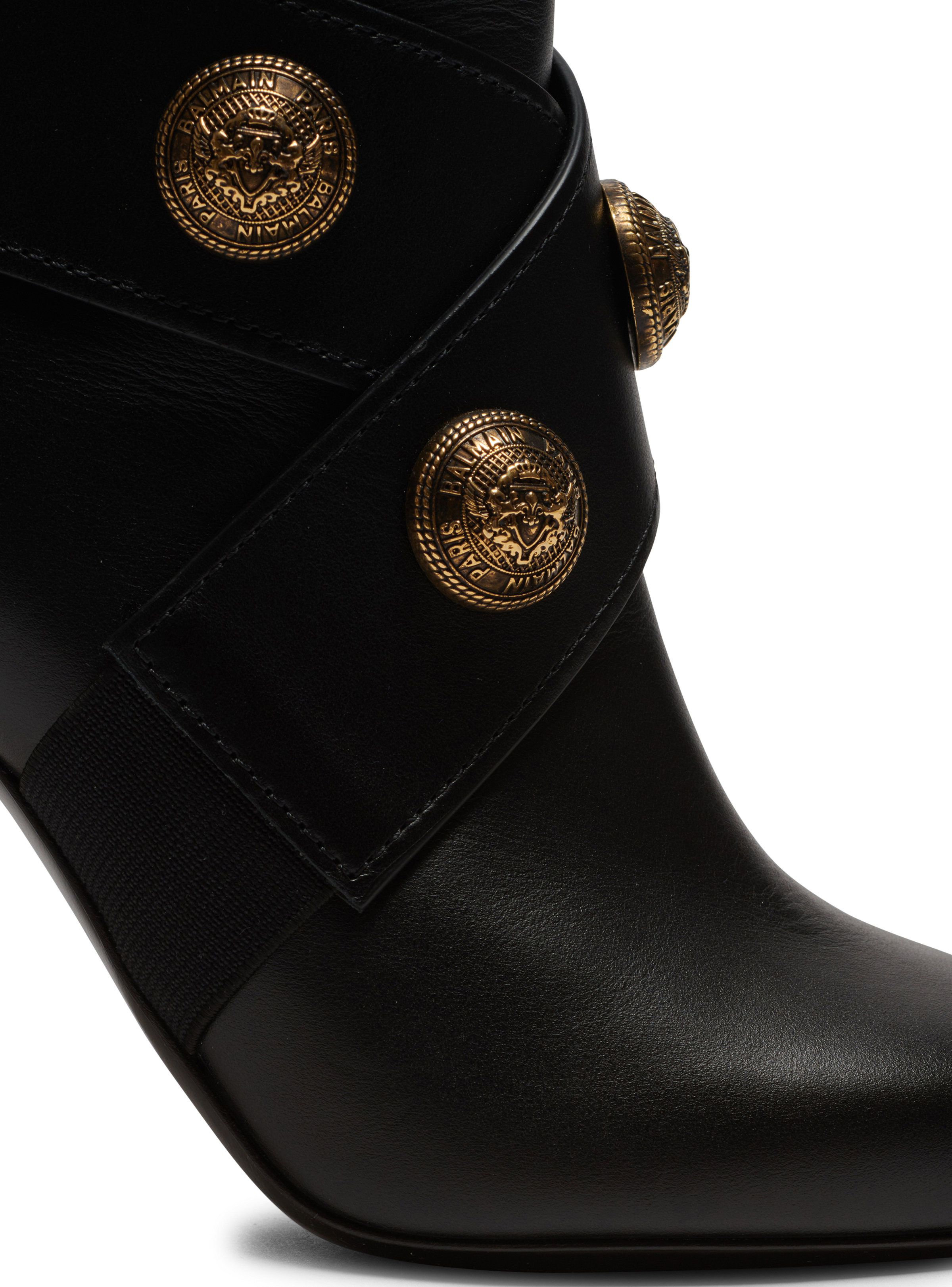 BALMAIN WOMEN'S ANKLE BOOT ALMA-CALFSKIN NWT