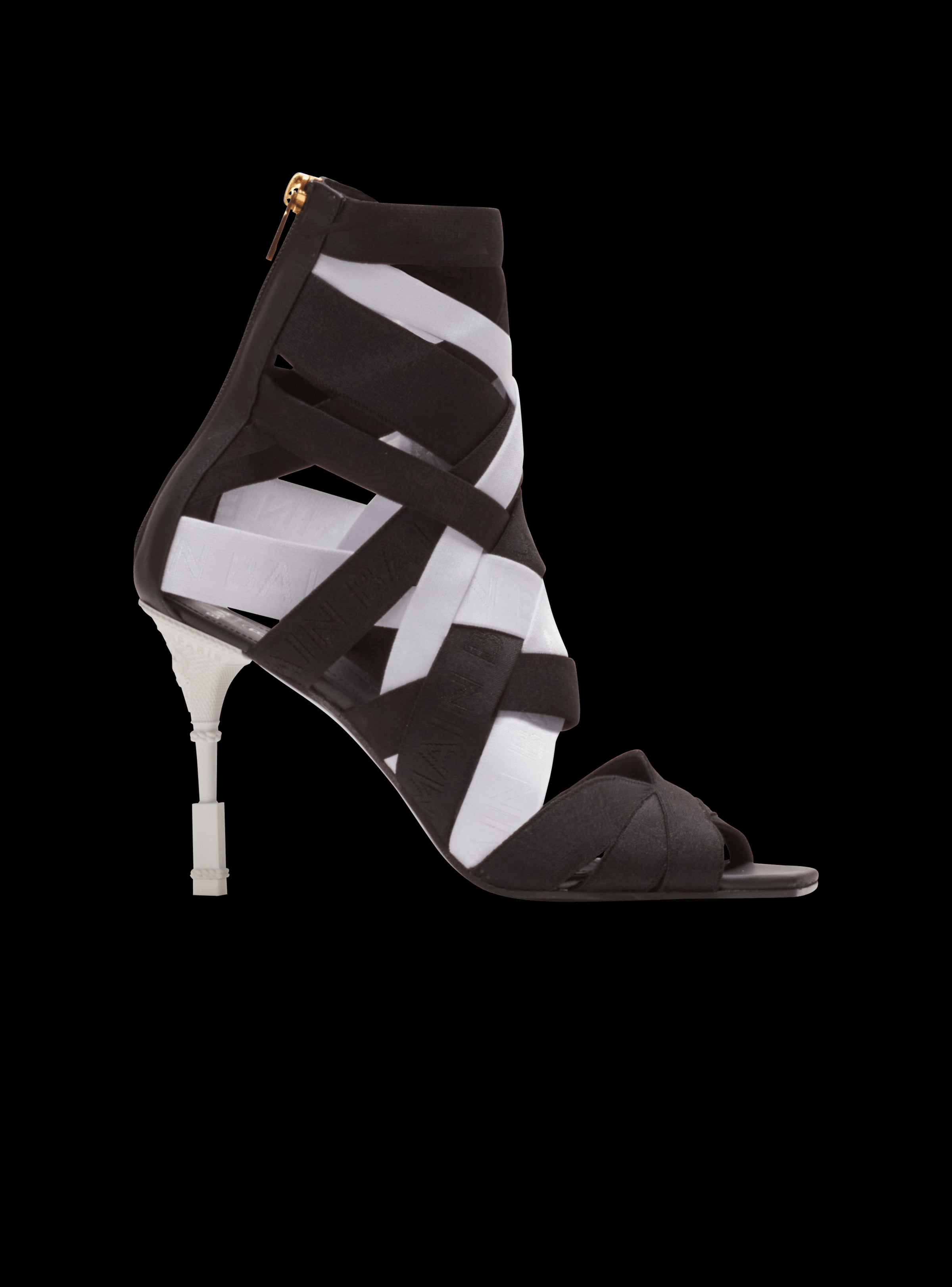 BALMAIN WOMEN'S SANDAL MONETA-ELASTIC&LOGO NWT