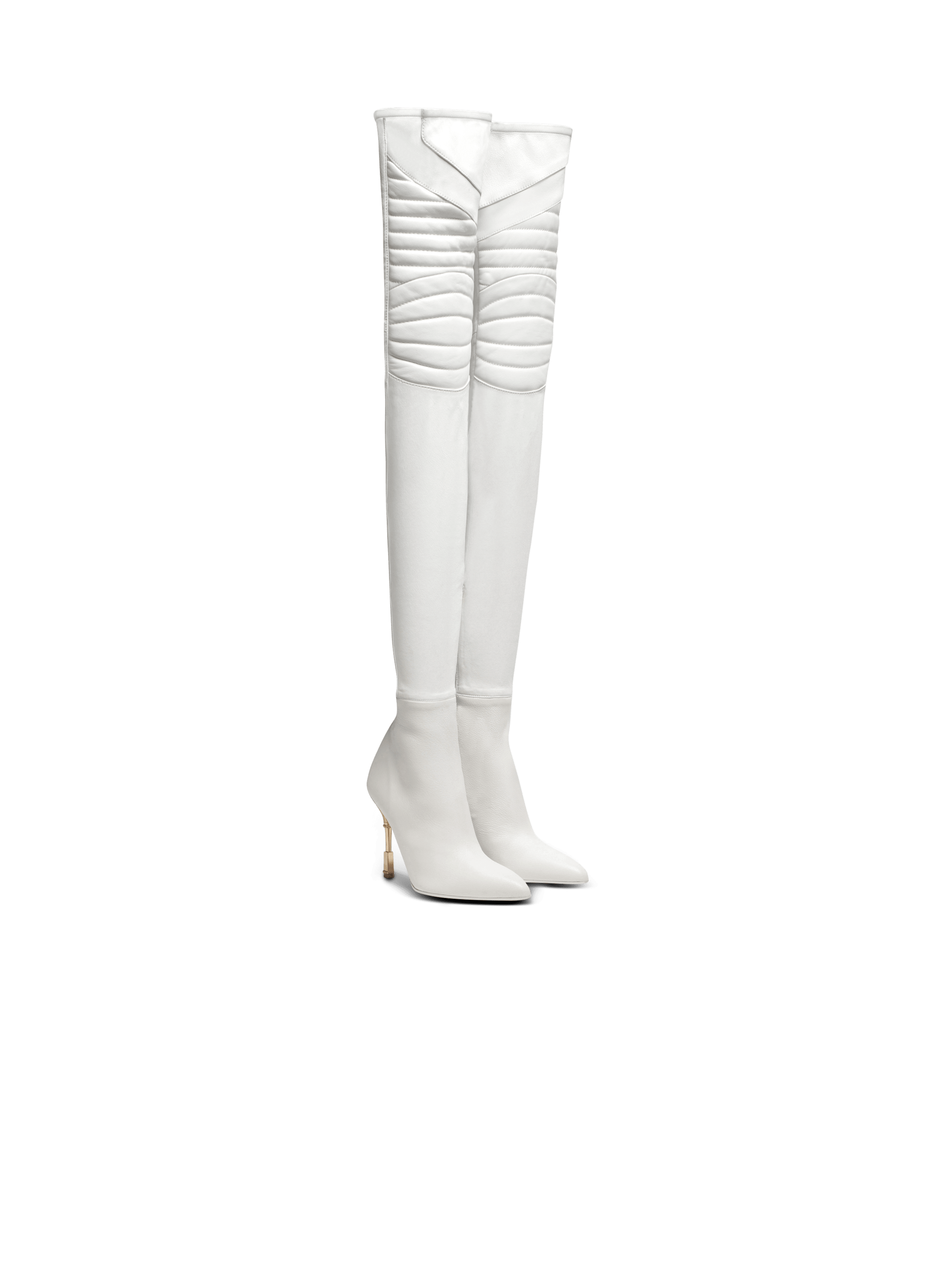 BALMAIN WOMEN'S OTK BOOT MONETA-BIKER LAMBSKIN NWT