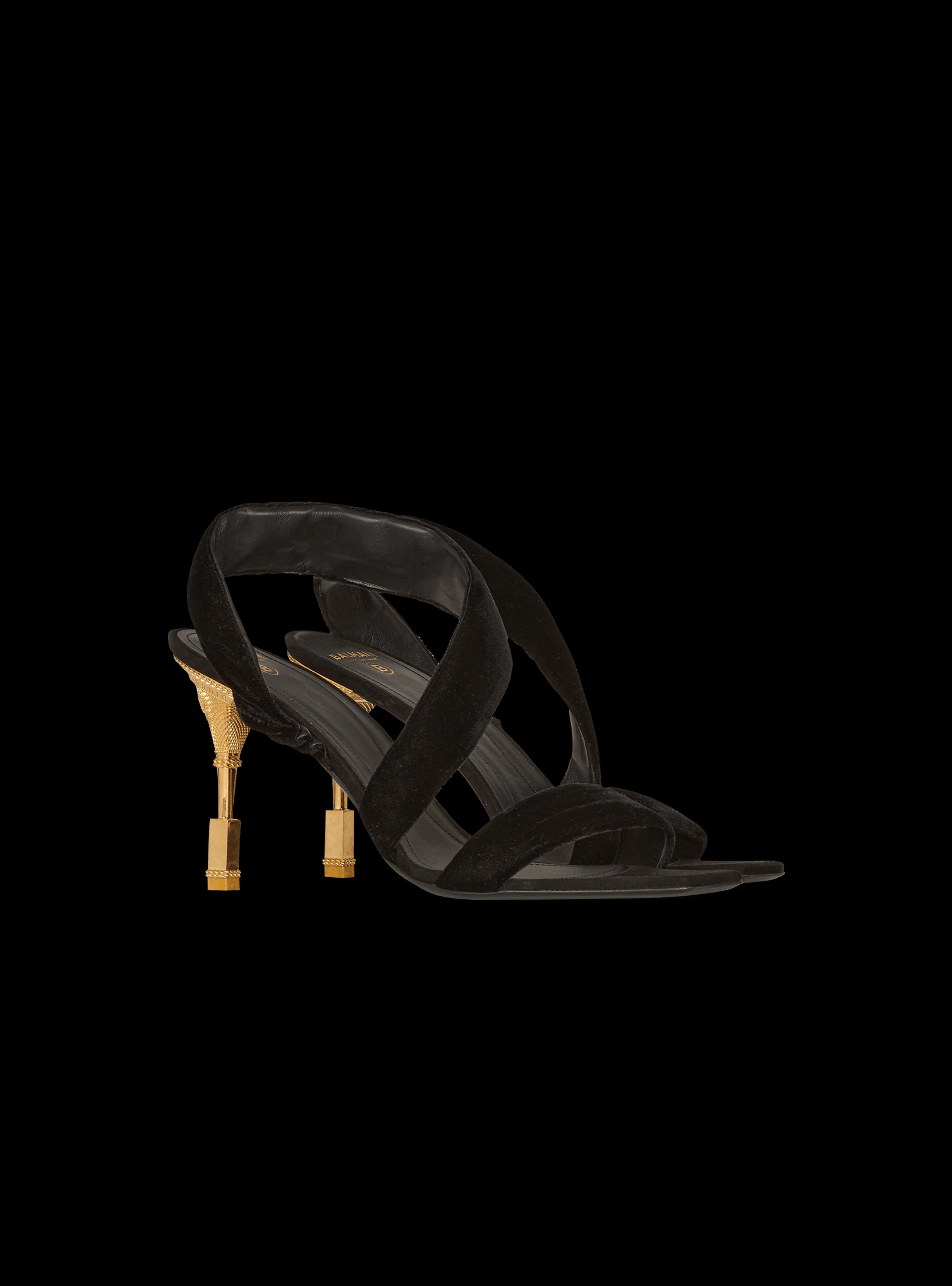 BALMAIN WOMEN'S SANDAL MONETA-VELVET NWT
