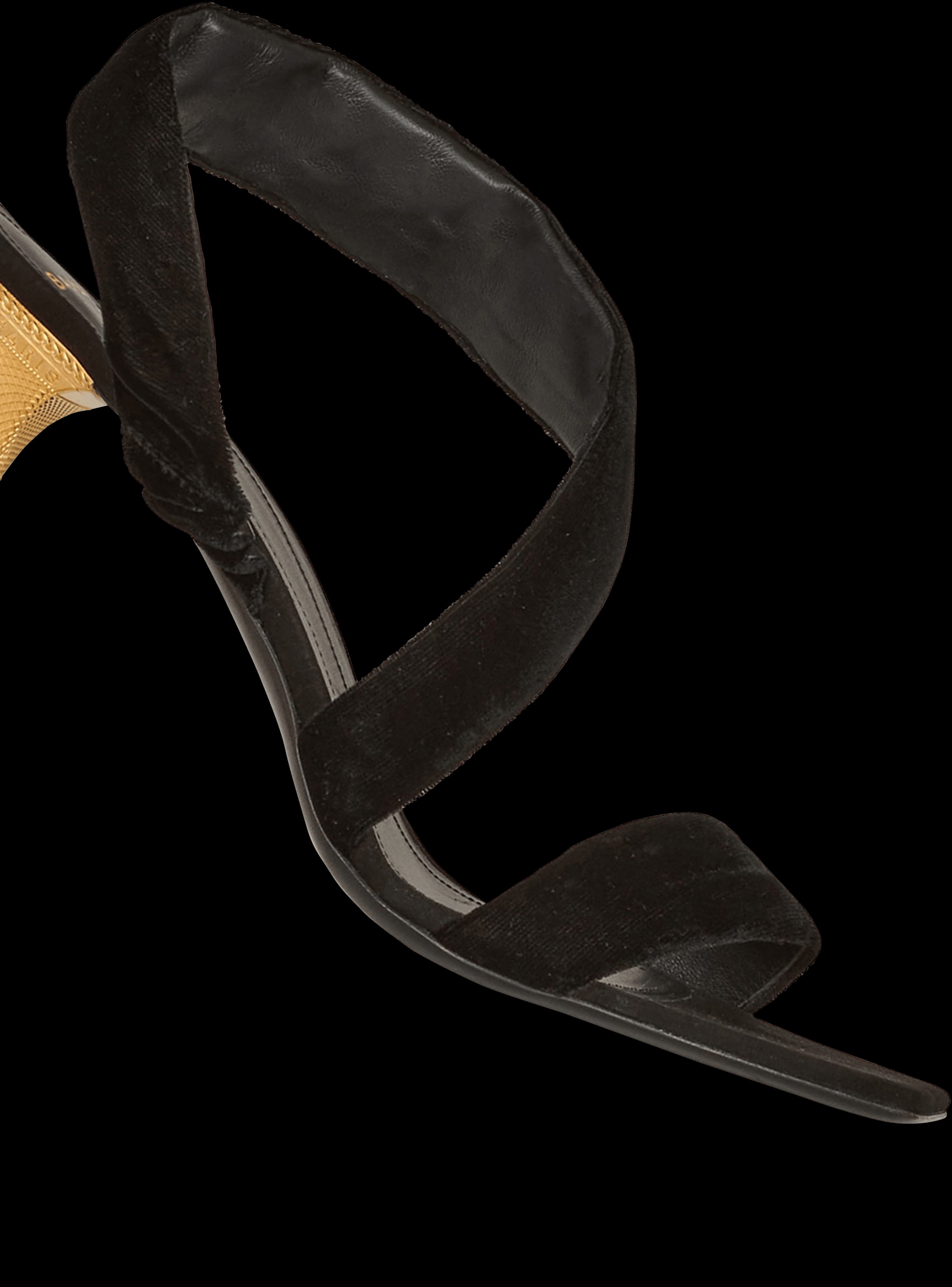 BALMAIN WOMEN'S SANDAL MONETA-VELVET NWT