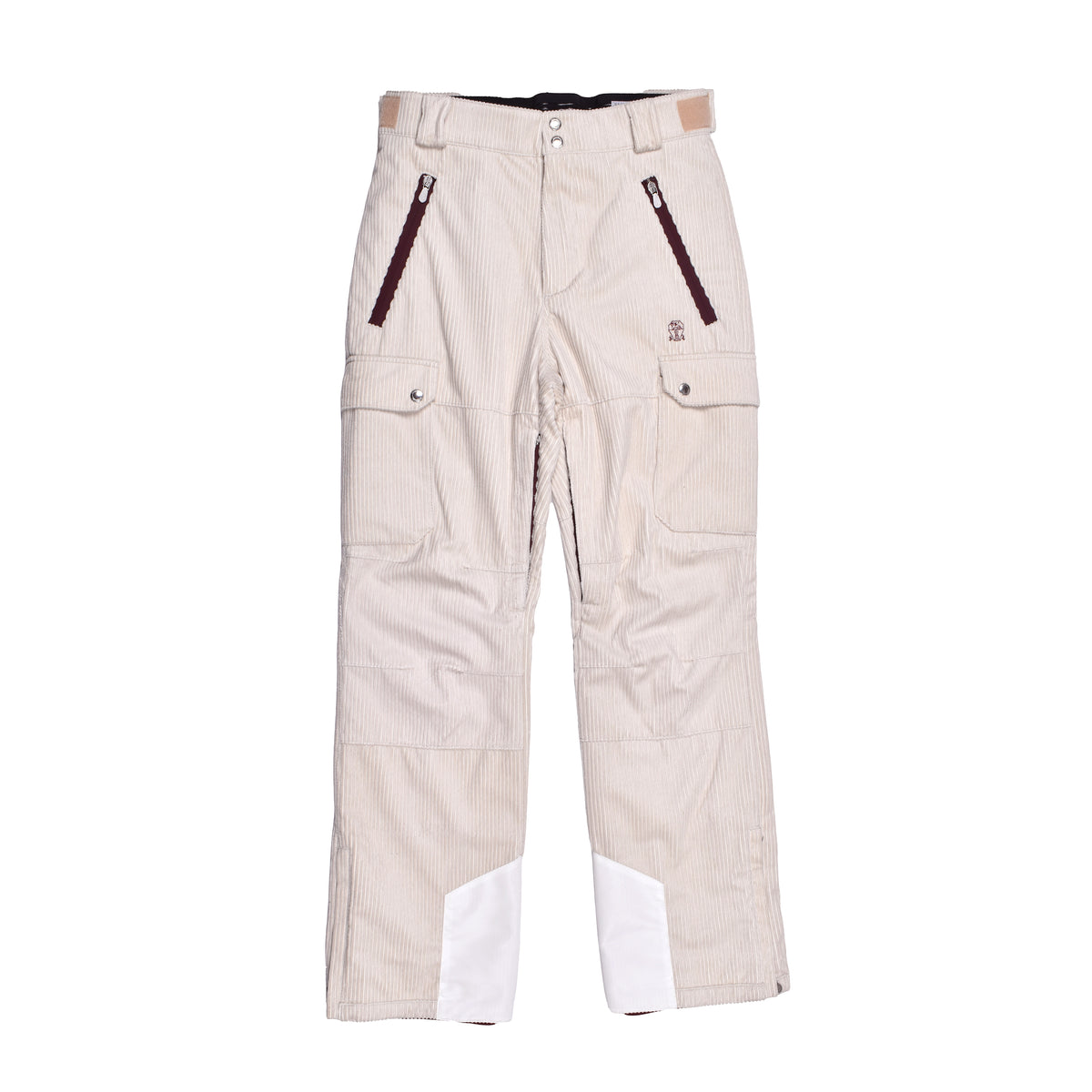 BRUNELLO CUCINELLI MEN'S LIGHT GREY CORDUROY TROUSERS