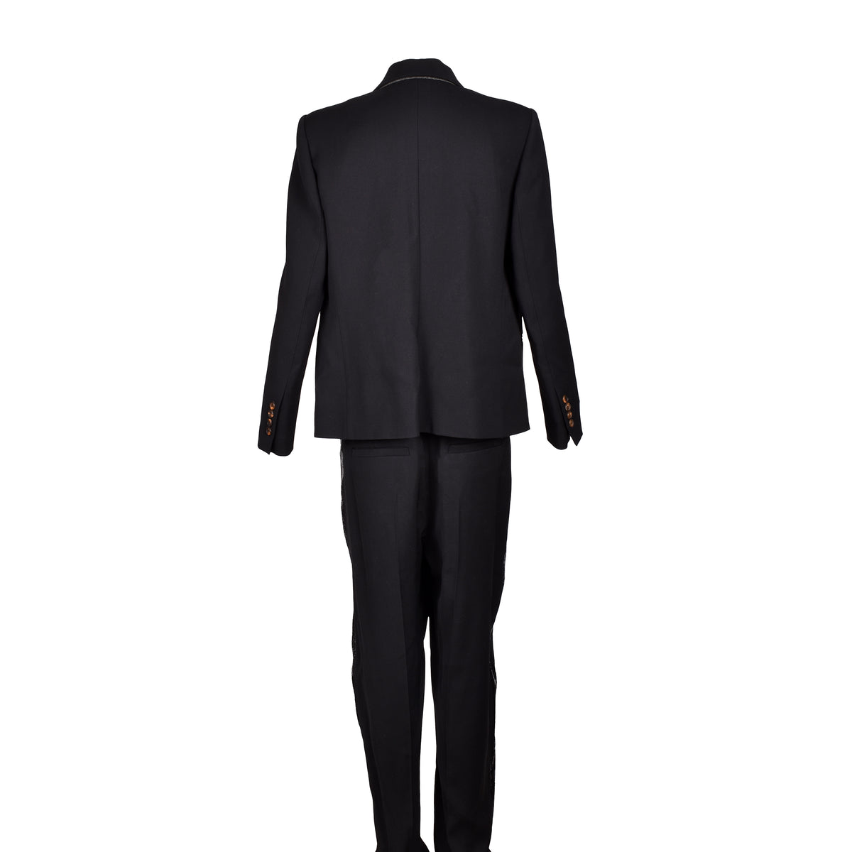 BRUNELLO CUCINELLI WOMEN'S BLACK WOOL TAILORED SUIT